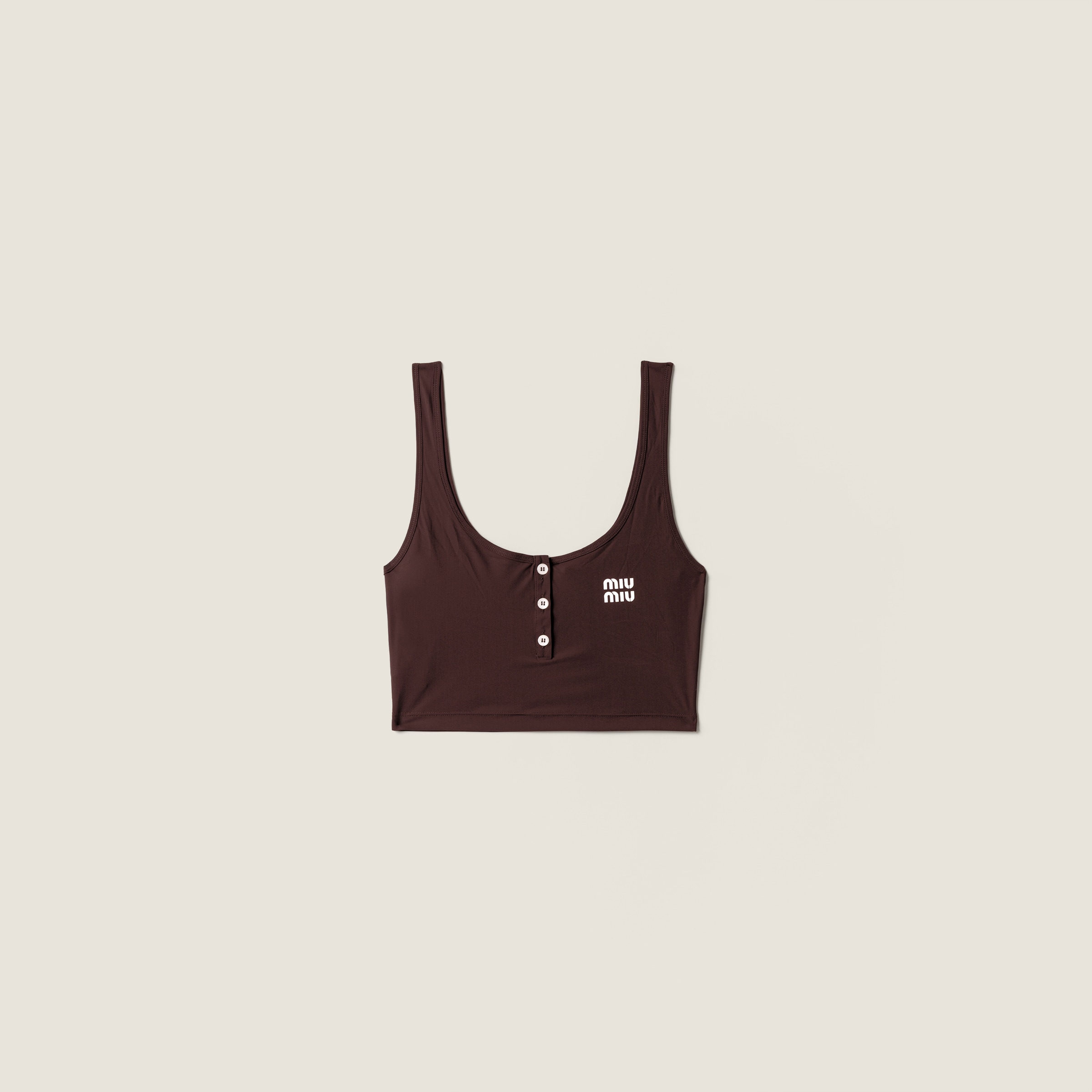 Stretch jersey top by Miu Miu