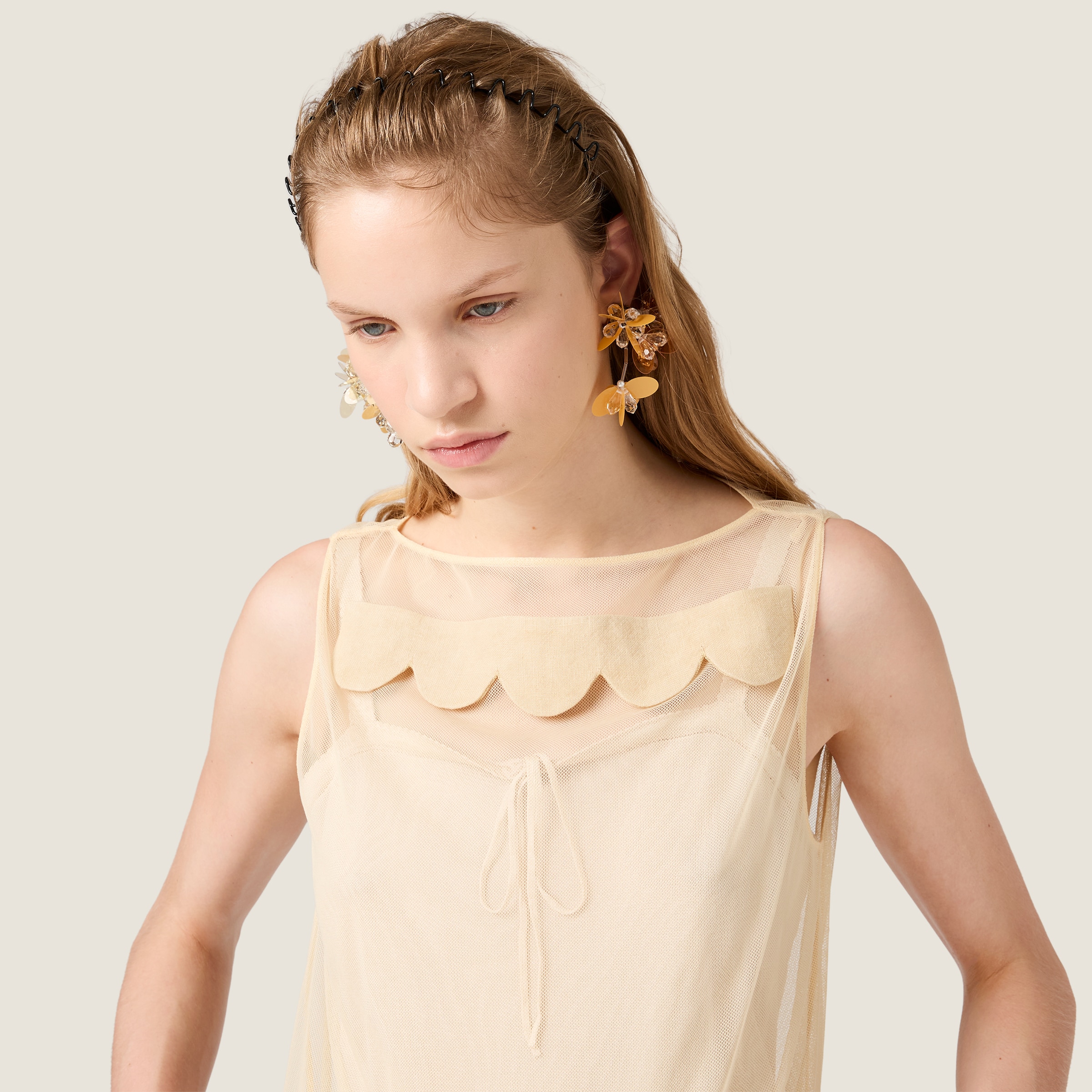 Embellished tulle top - thumbnail 6