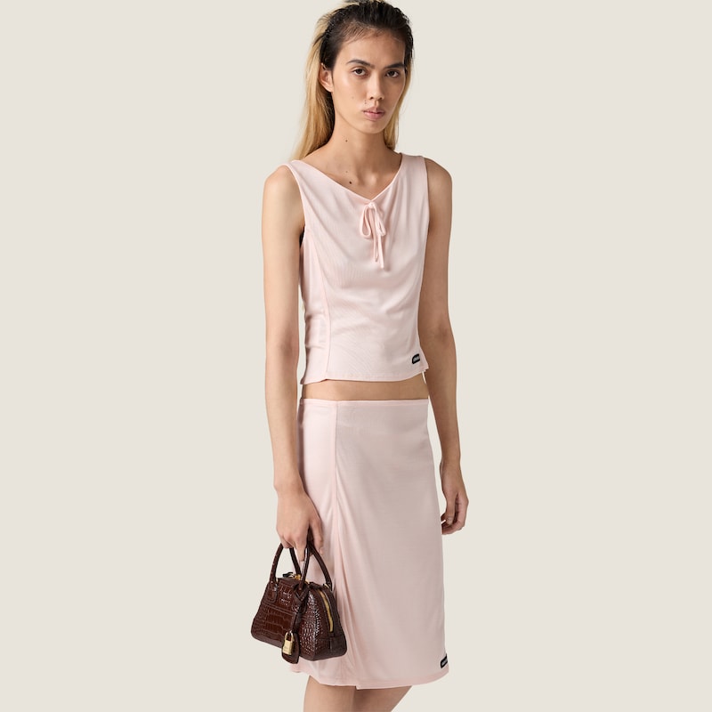 Silk jersey top