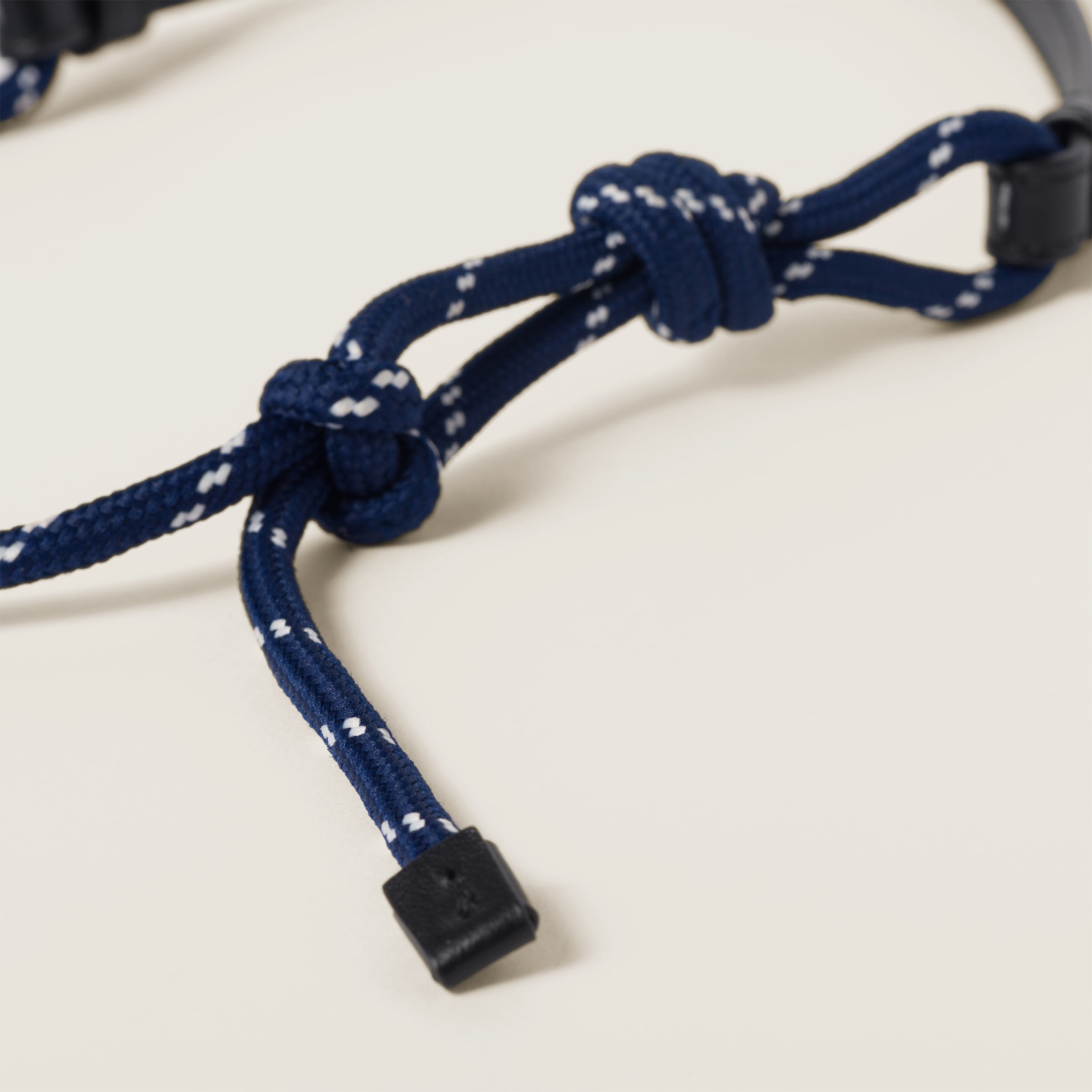 Miu Miu Glasses Cord In Black/baltic Blue