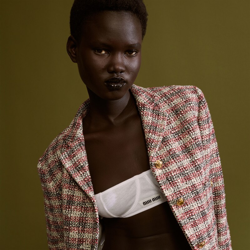 Ribbed knit demi bra