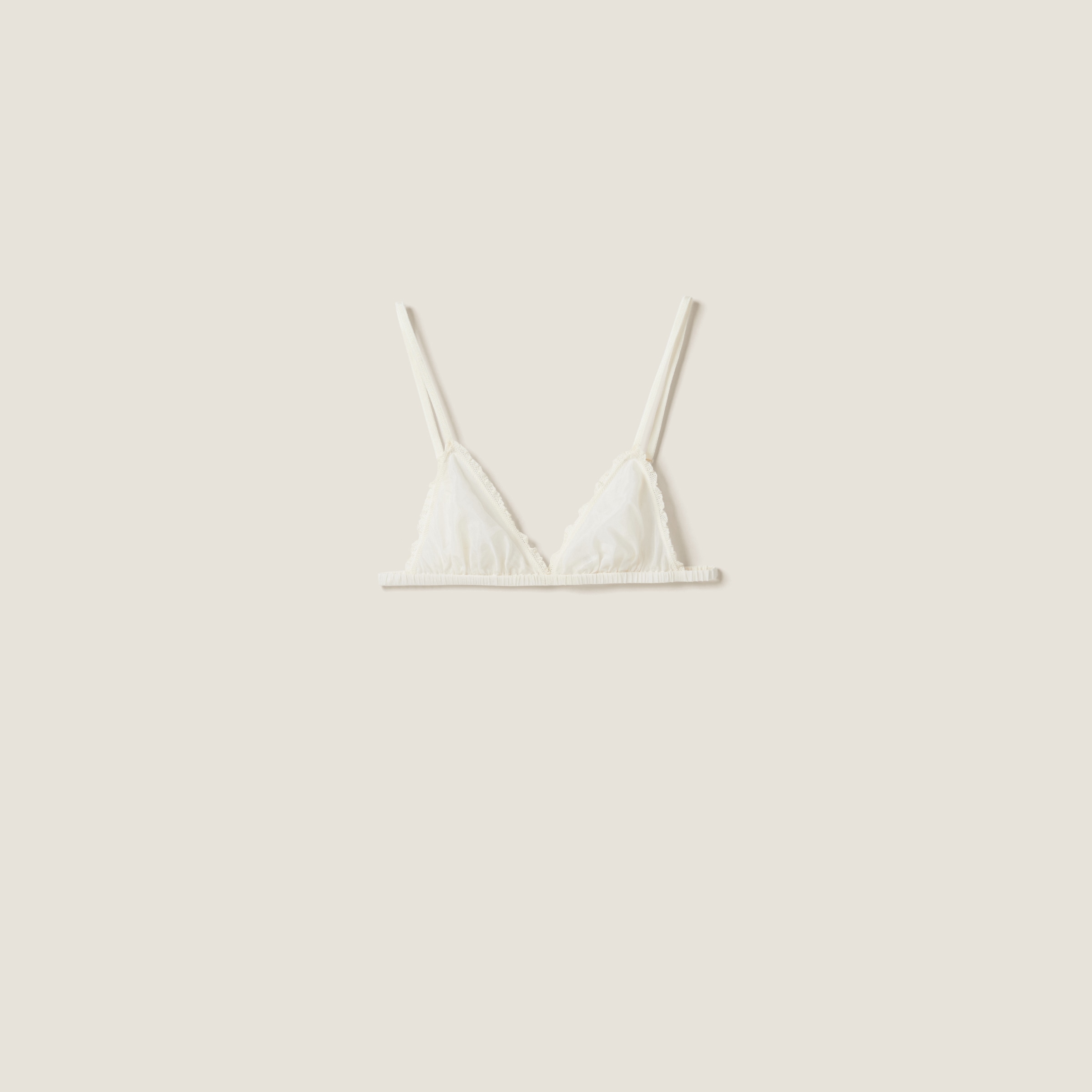 Miumiu Muslin Bra In Ivory