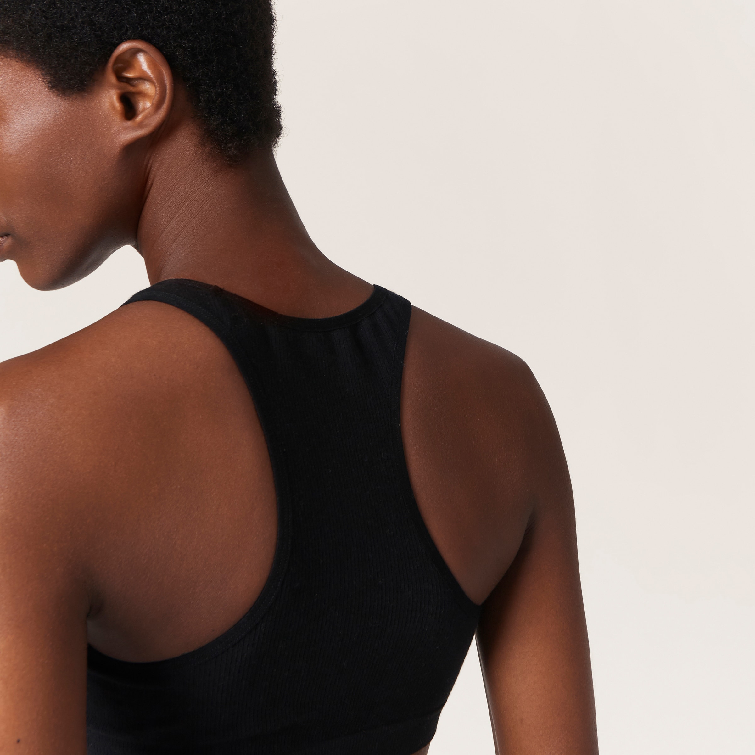 Miu Miu Seamless Racerback Top In Black