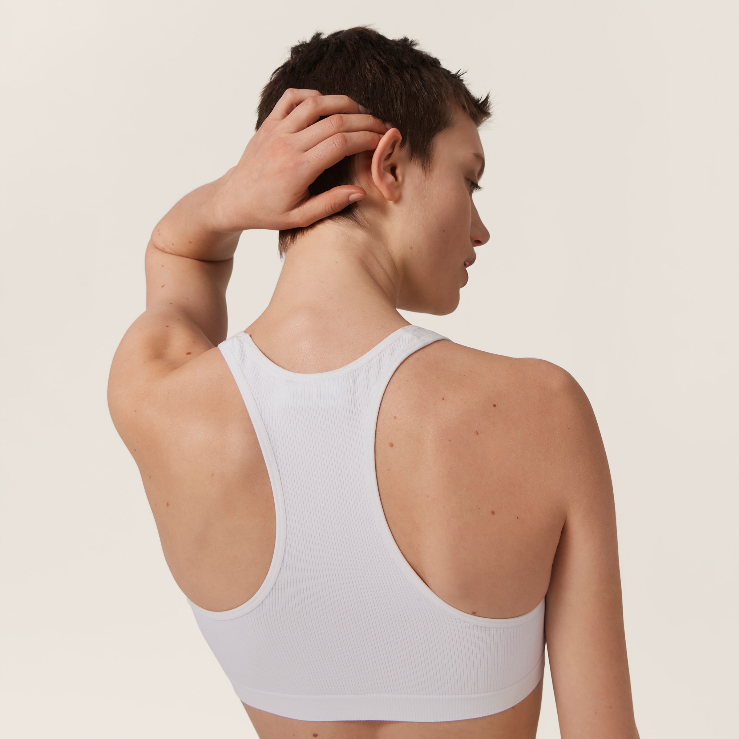 Miu Miu Seamless Racerback Top In White