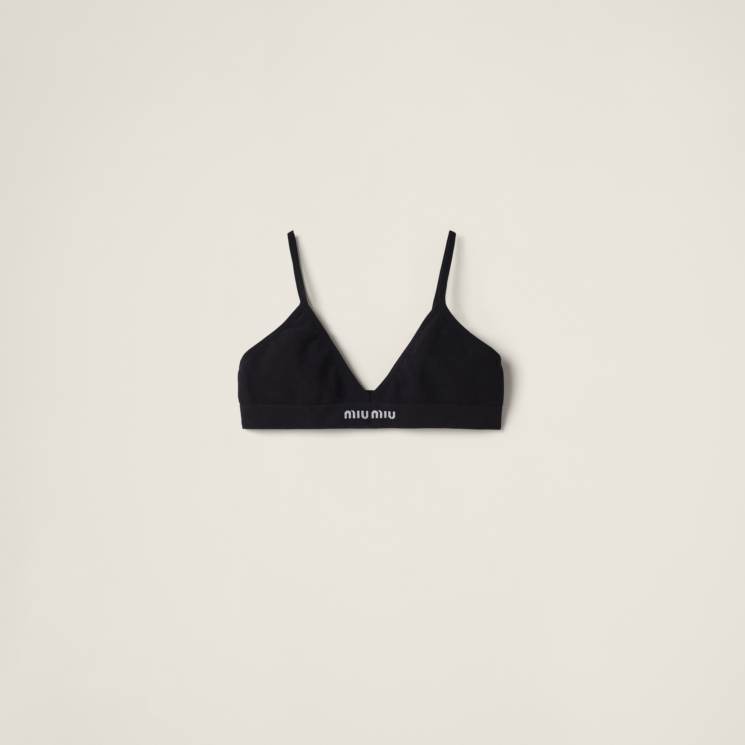 Miu Miu Seamless Bra In Black