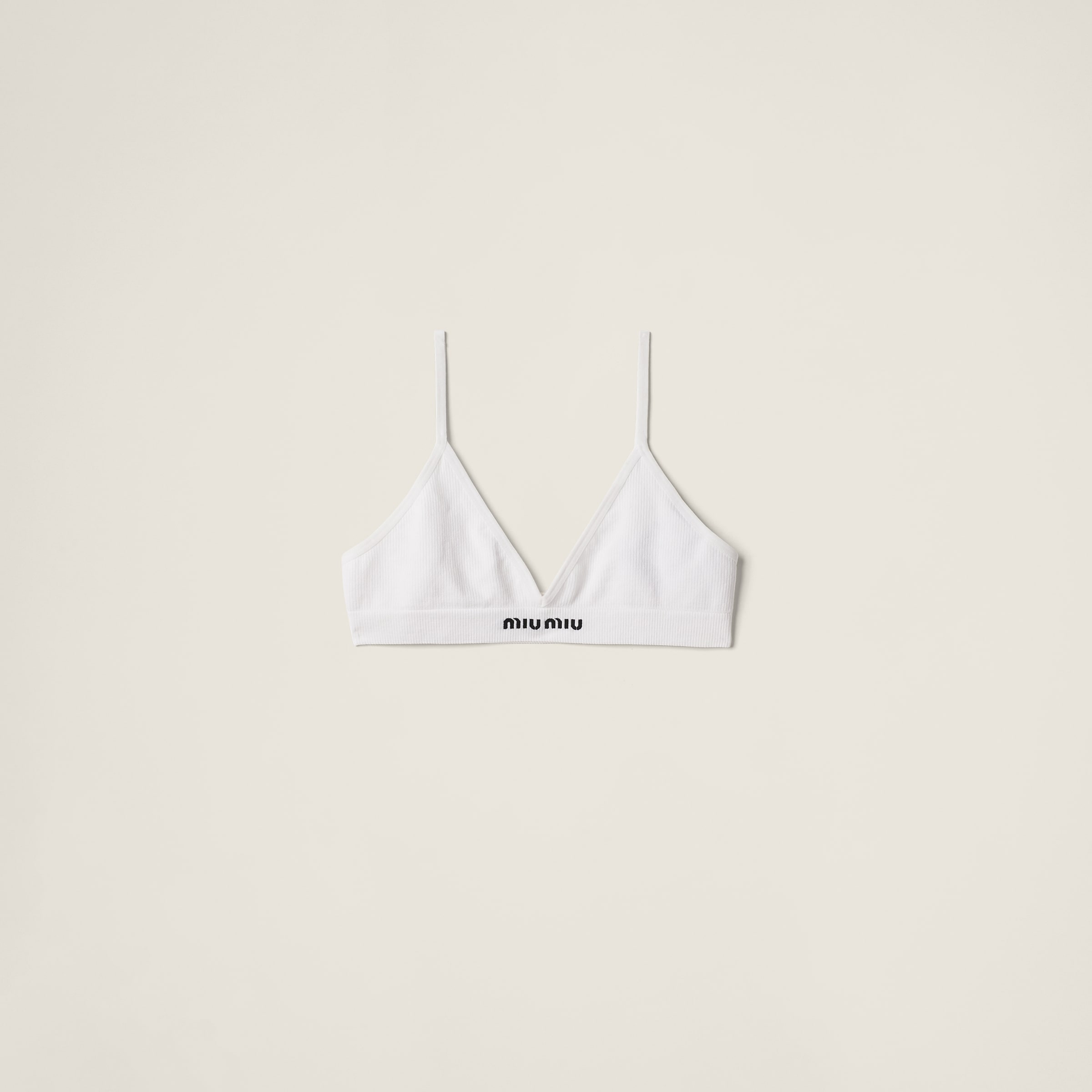 Miu Miu Seamless Bra In White