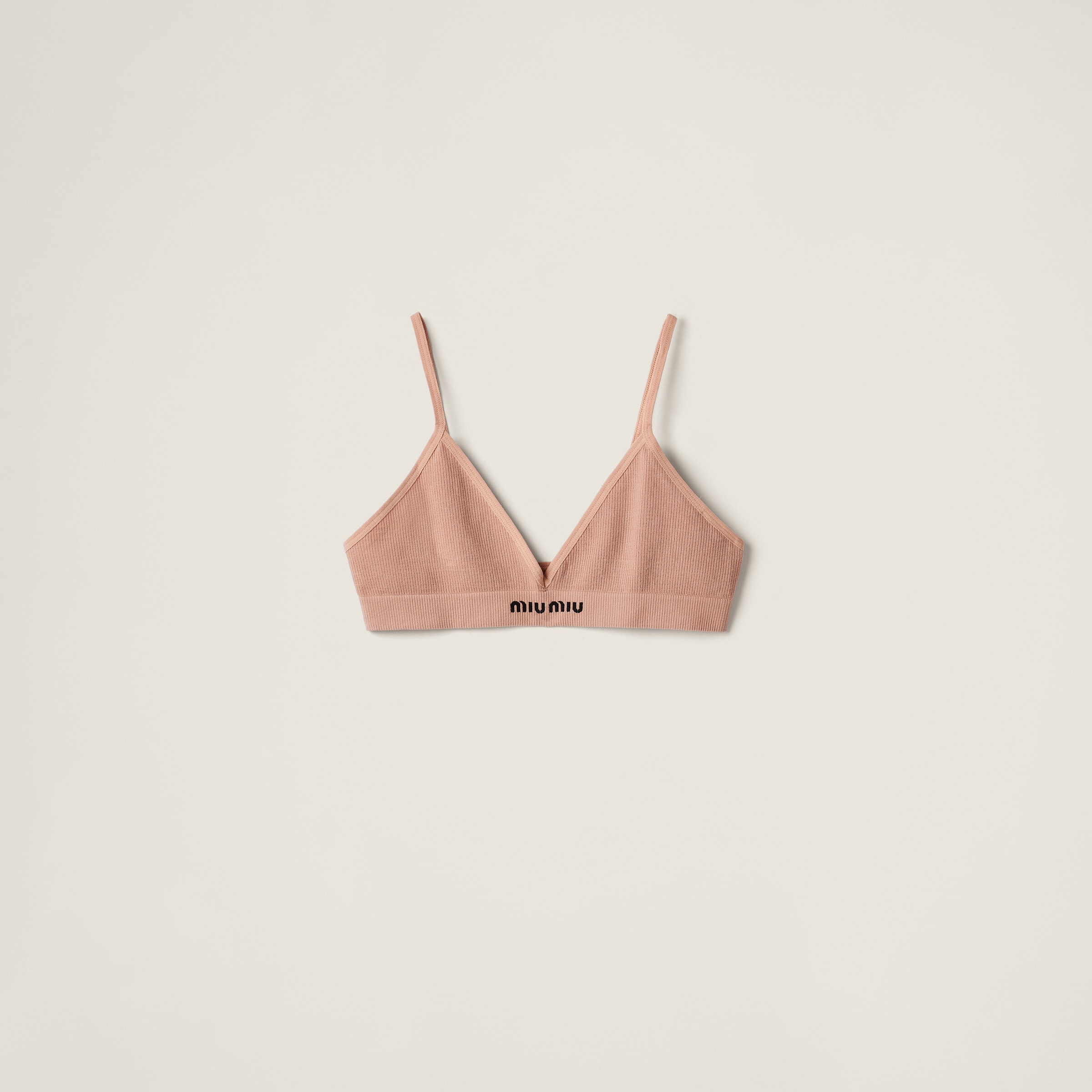 Miumiu Seamless Bra In Nude Beige