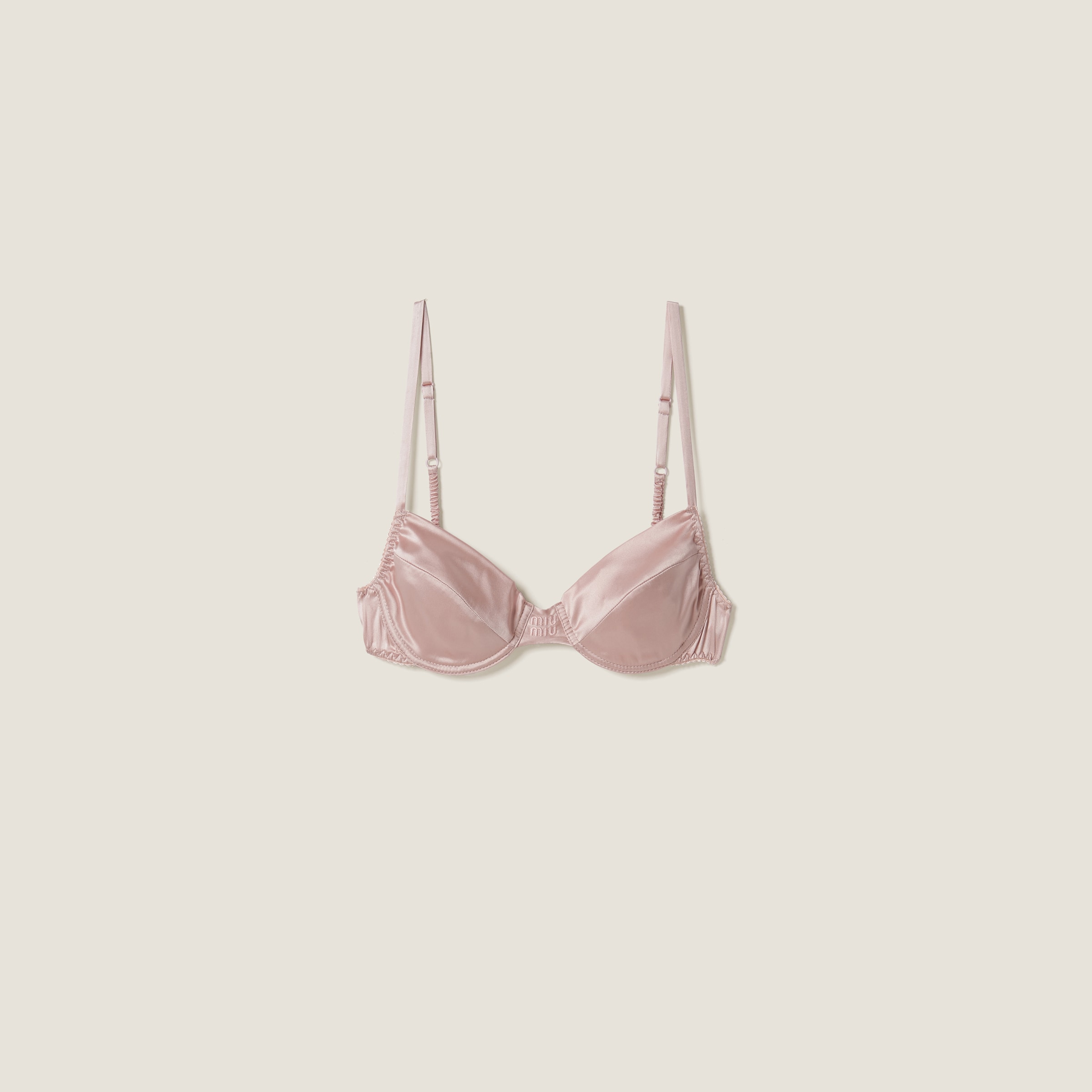 Miumiu Satin Bra In Opal