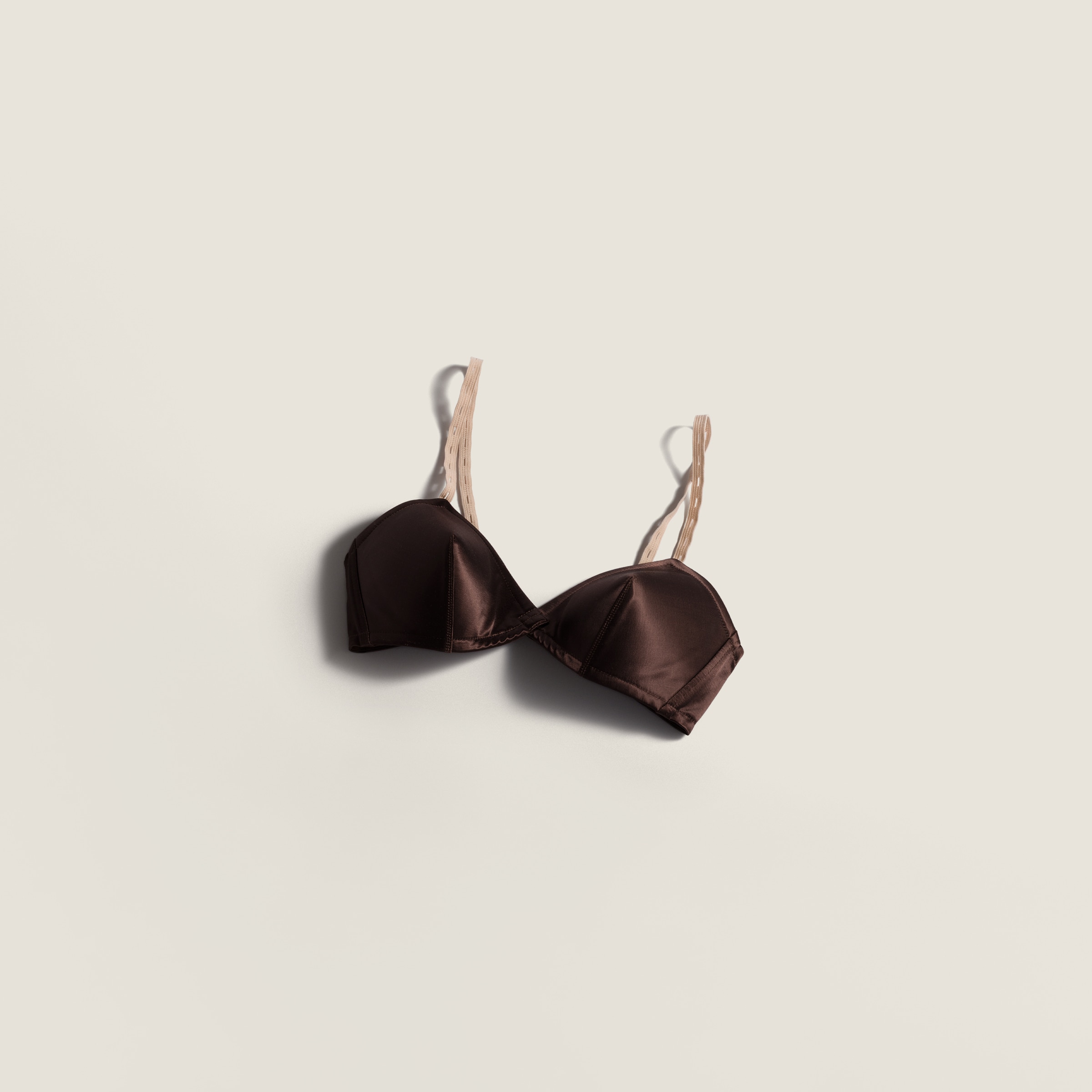 Miu Miu Satin Bra In Brown
