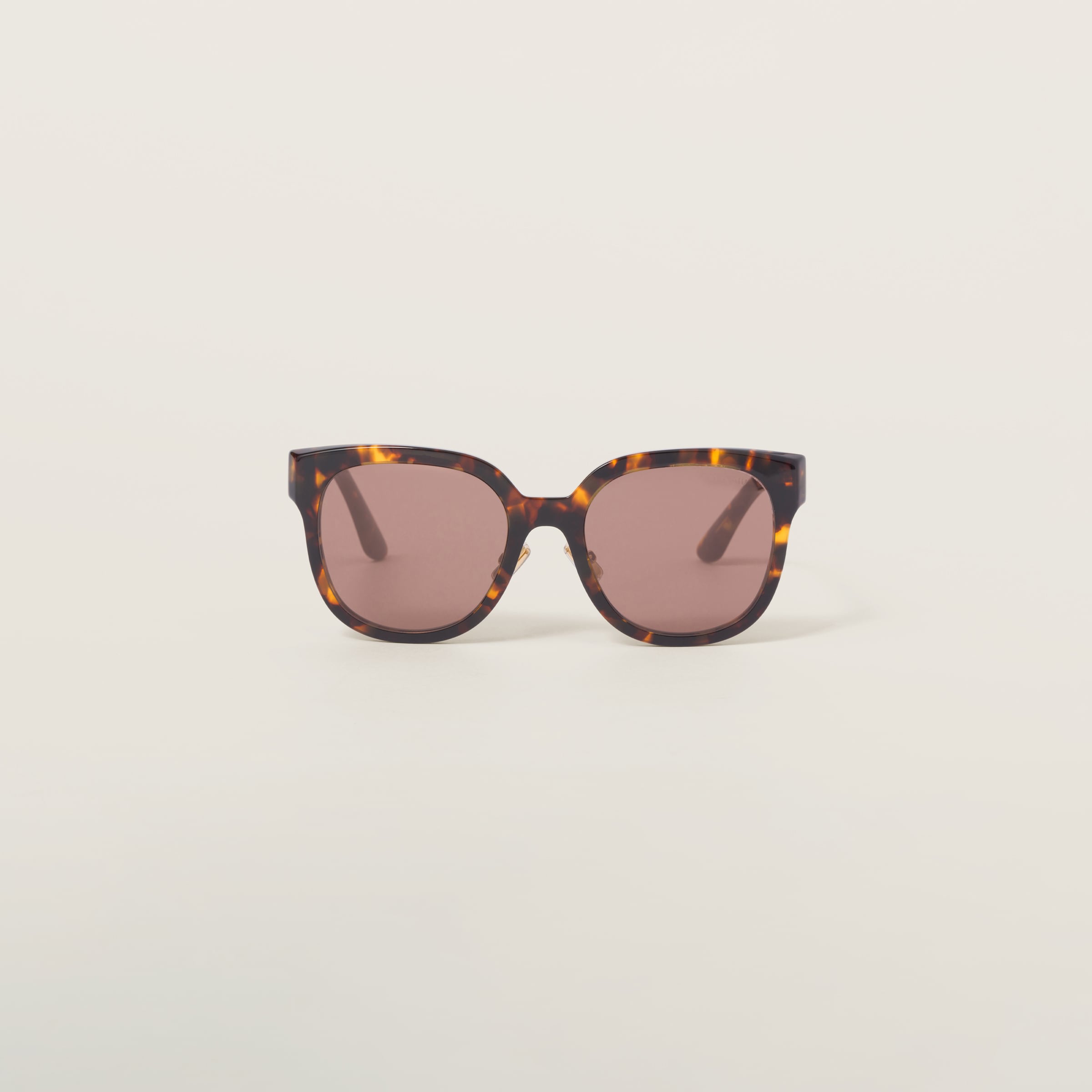 Miu Miu Logo Sunglasses In Tobacco