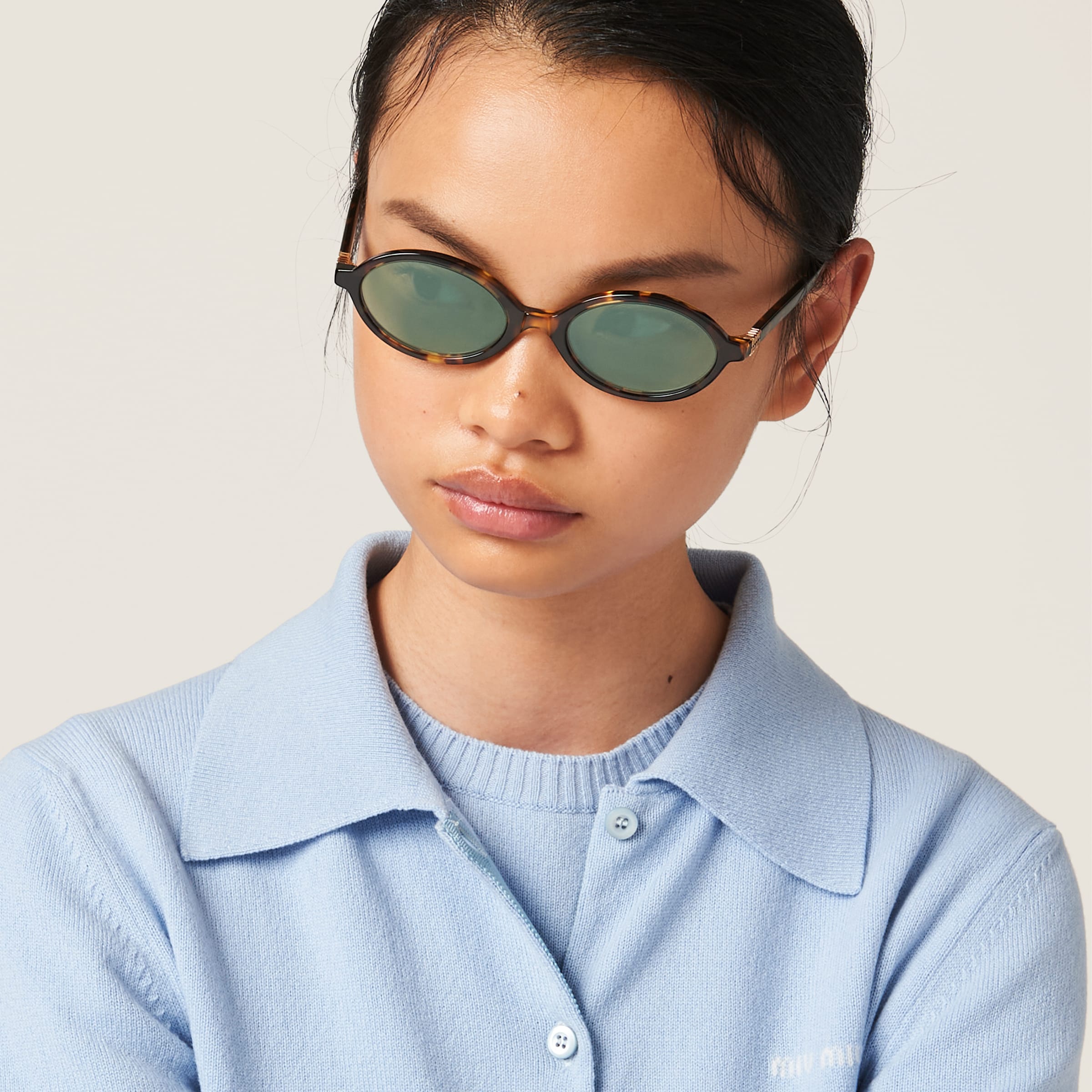 Water Green Lenses Miu Regard Sunglasses | Miu Miu Water Green Lenses Miu Regard Sunglasses | Miu Miu