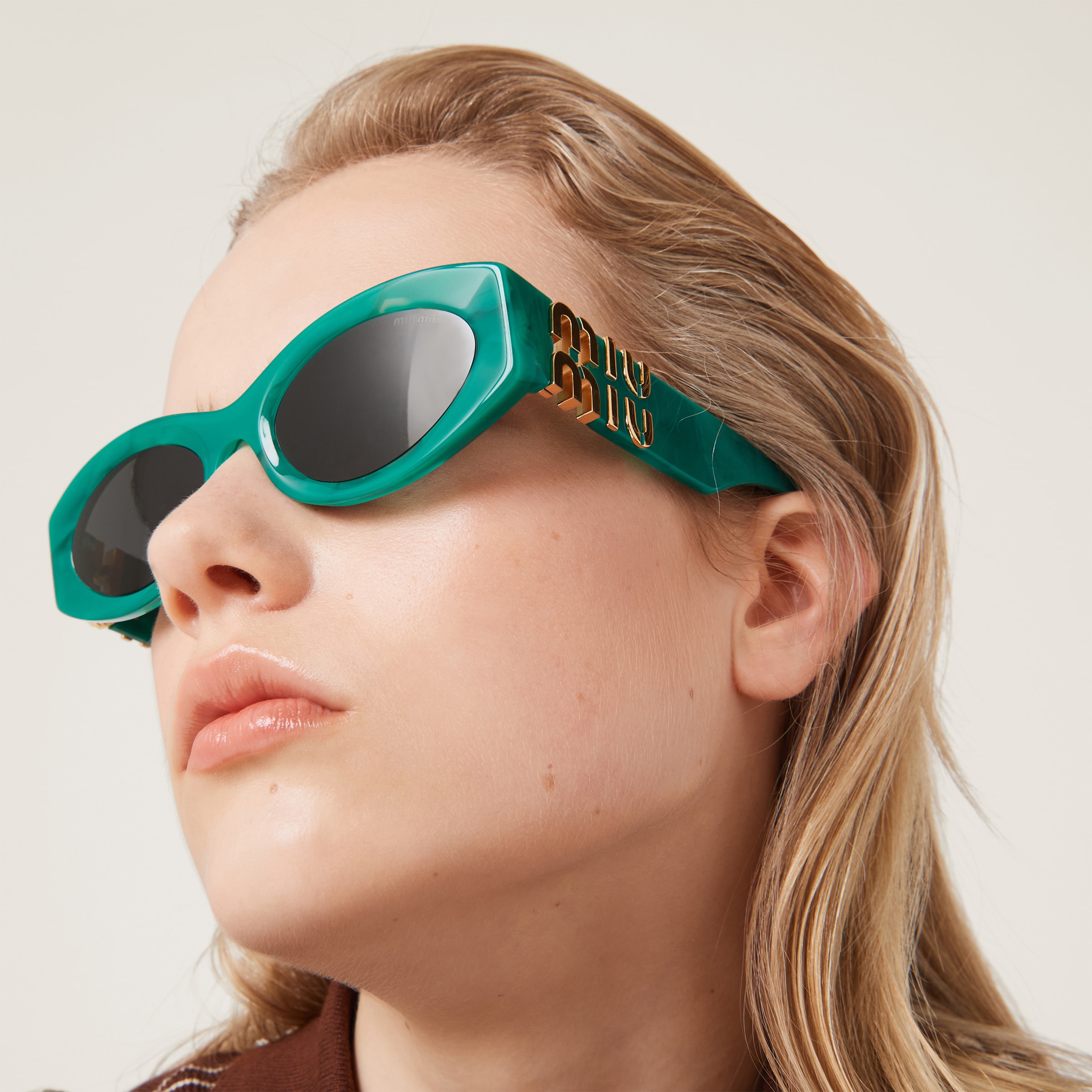 Miu miu deals green sunglasses