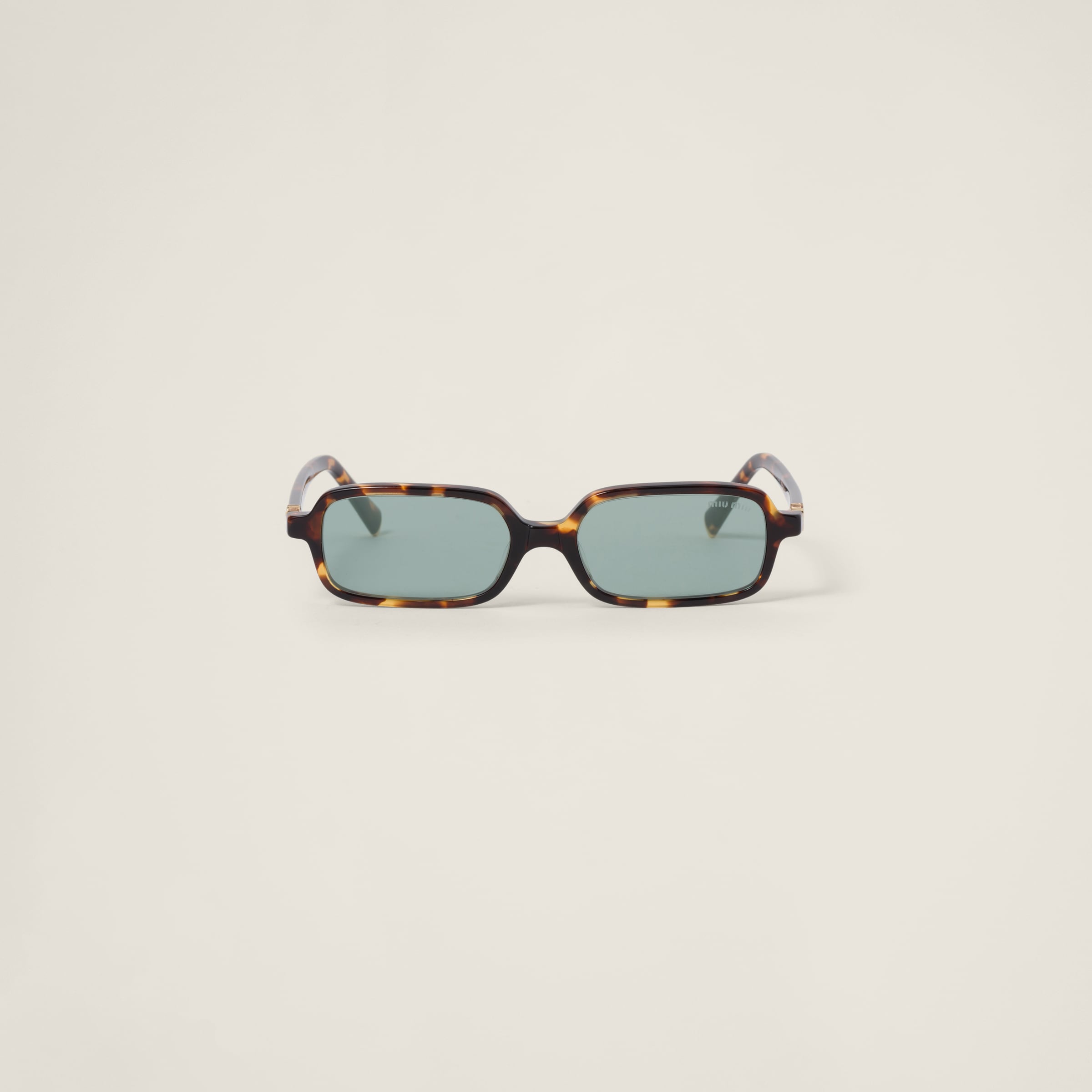 Miumiu Miu Regard Sunglasses In Water Green Lenses