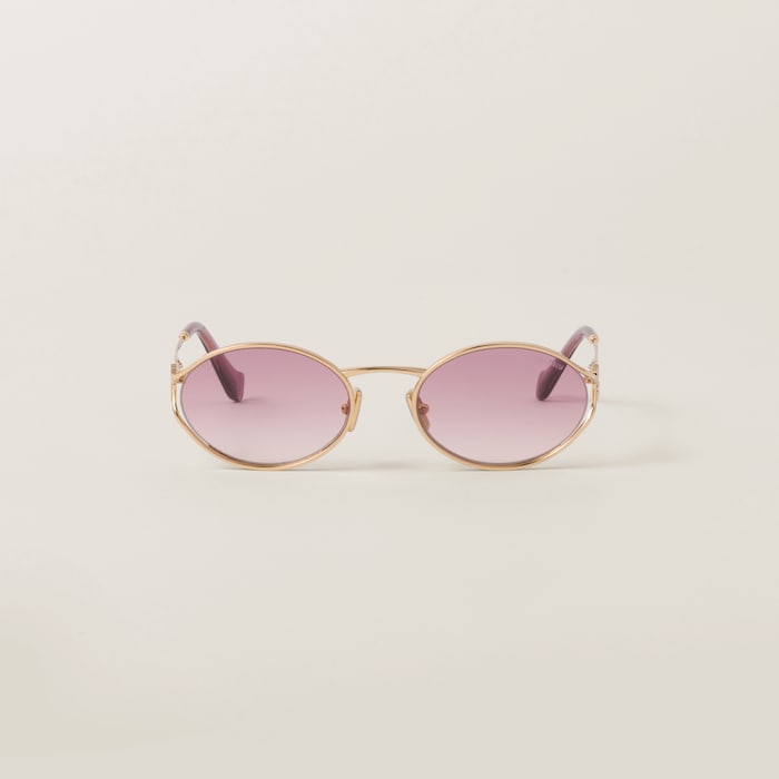Pink Beg Shaded Lenses Miu Miu Logo Sunglasses | Miu Miu