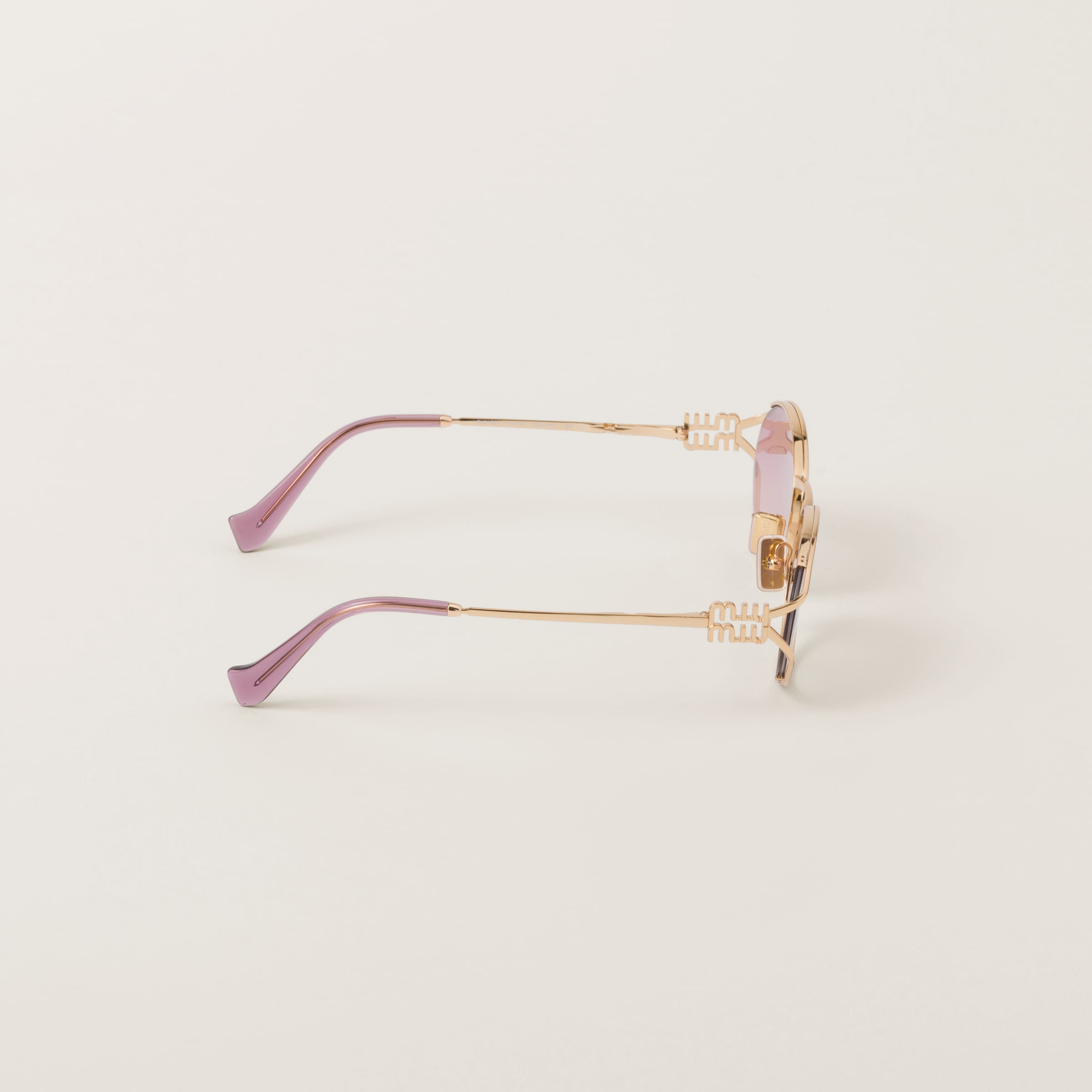Pink Beg Shaded Lenses Miu Miu Logo Sunglasses Miu Miu