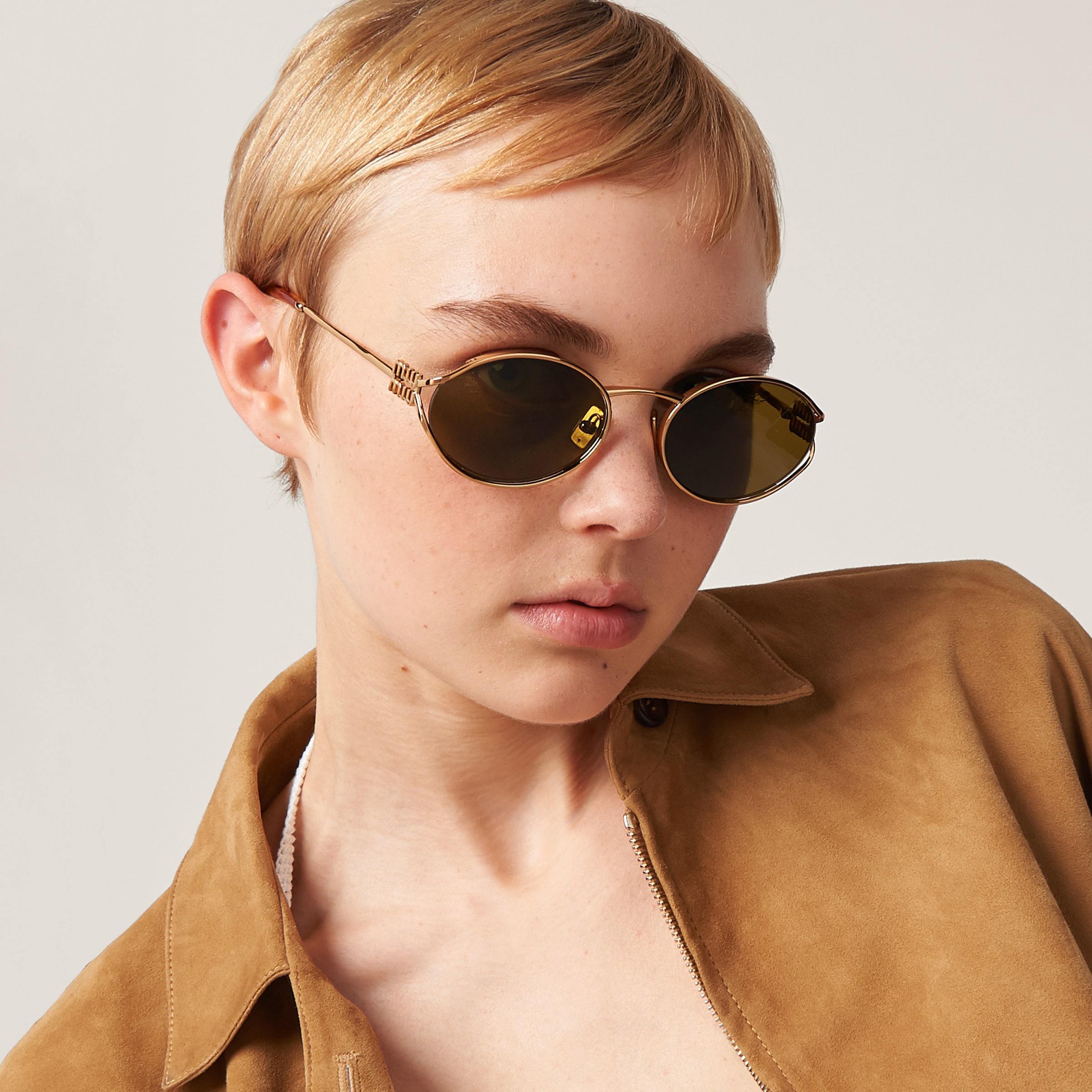 Loden Lenses Miu Miu Logo Sunglasses Miu Miu