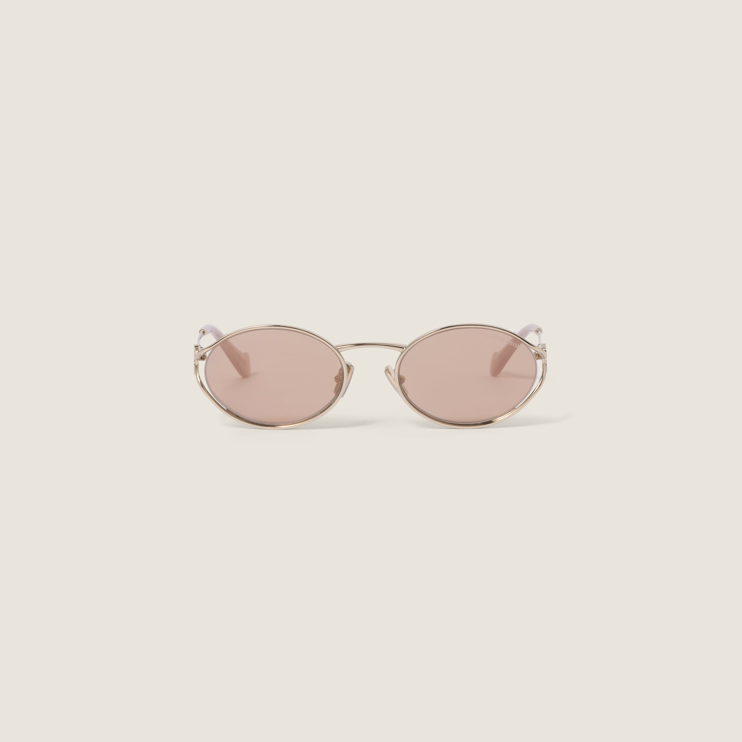 Miumiu Miu Miu Logo Sunglasses In Pink