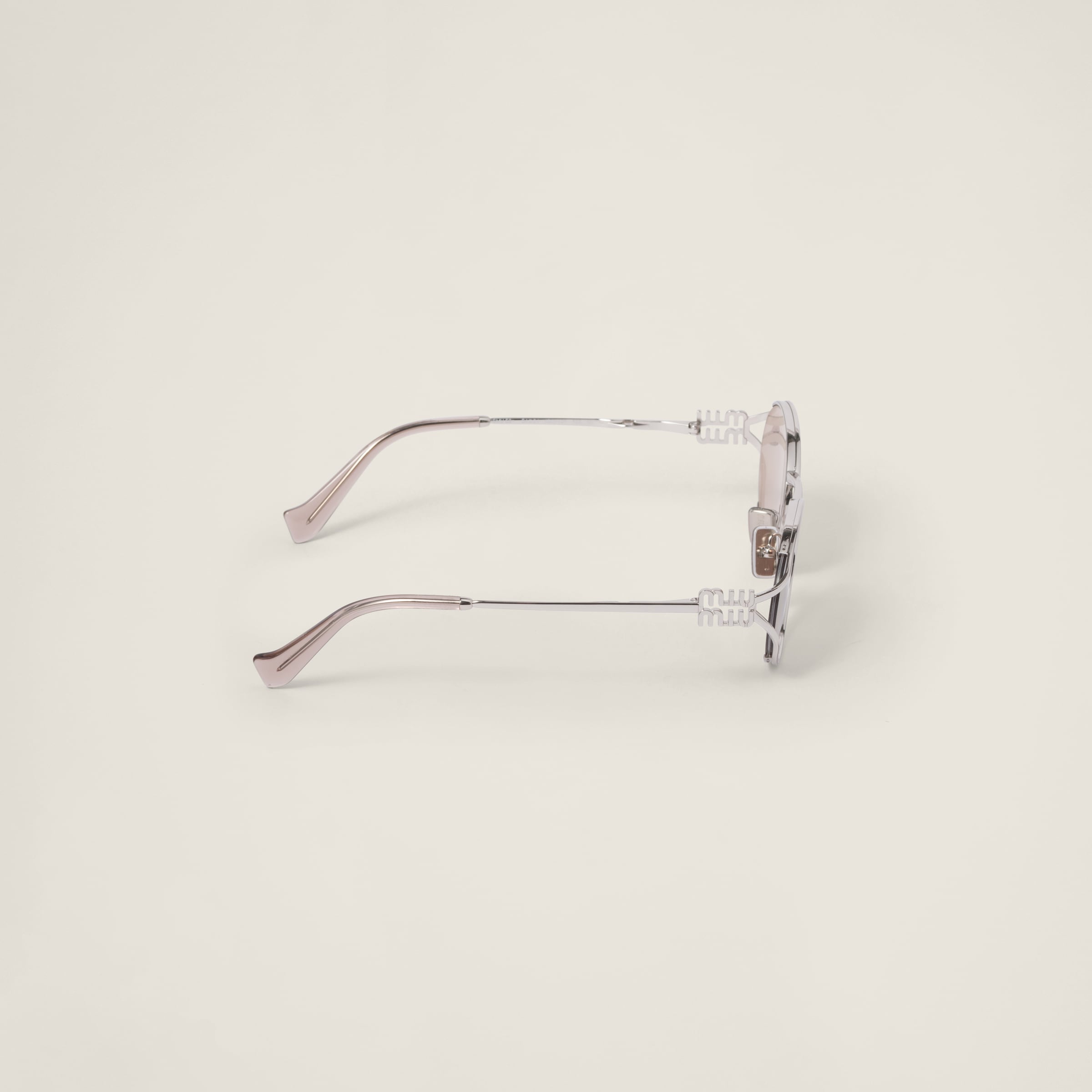 Light Gold Lenses Miu Miu Logo Sunglasses | Miu Miu