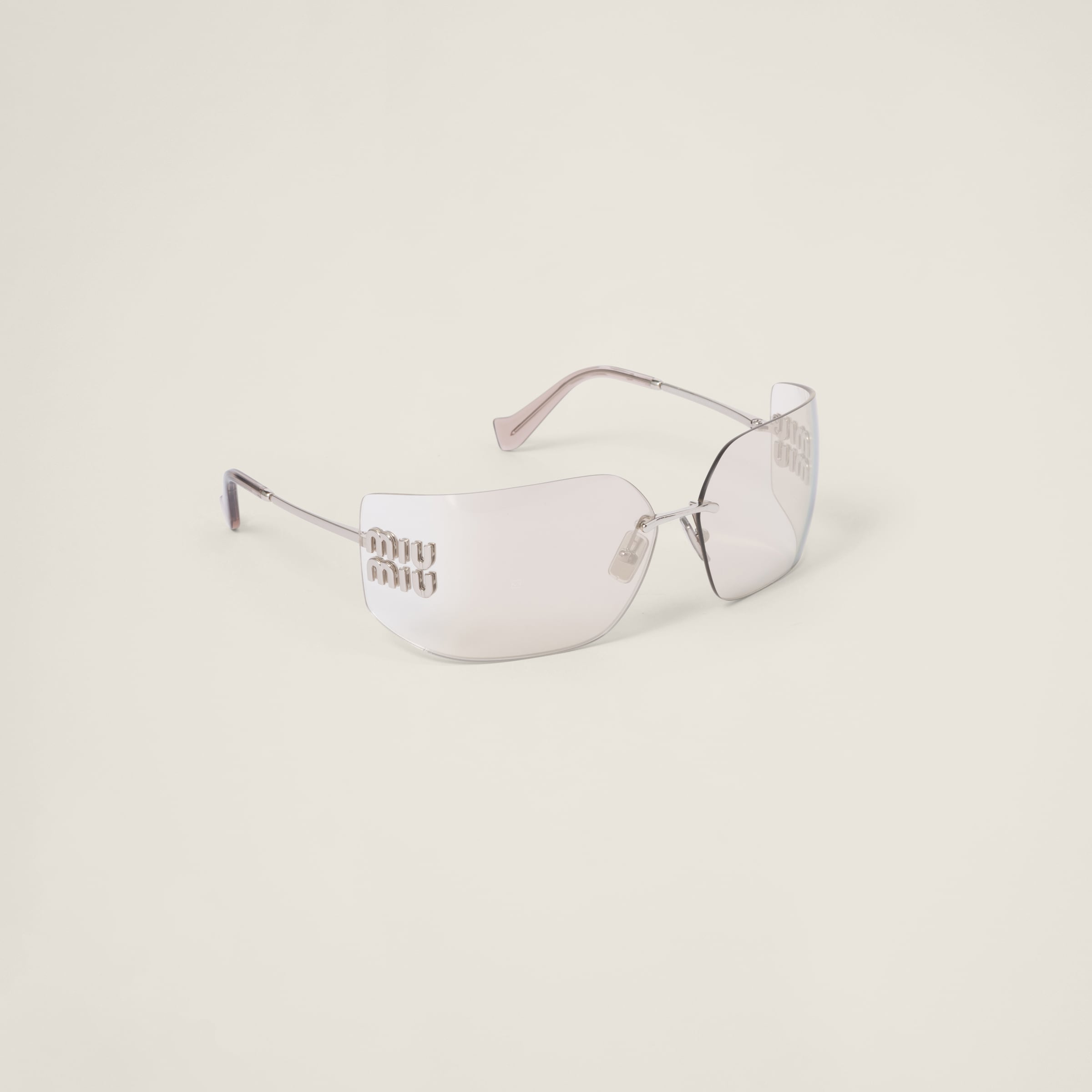 Miu Miu Runway Sunglasses In Light Gold Lenses