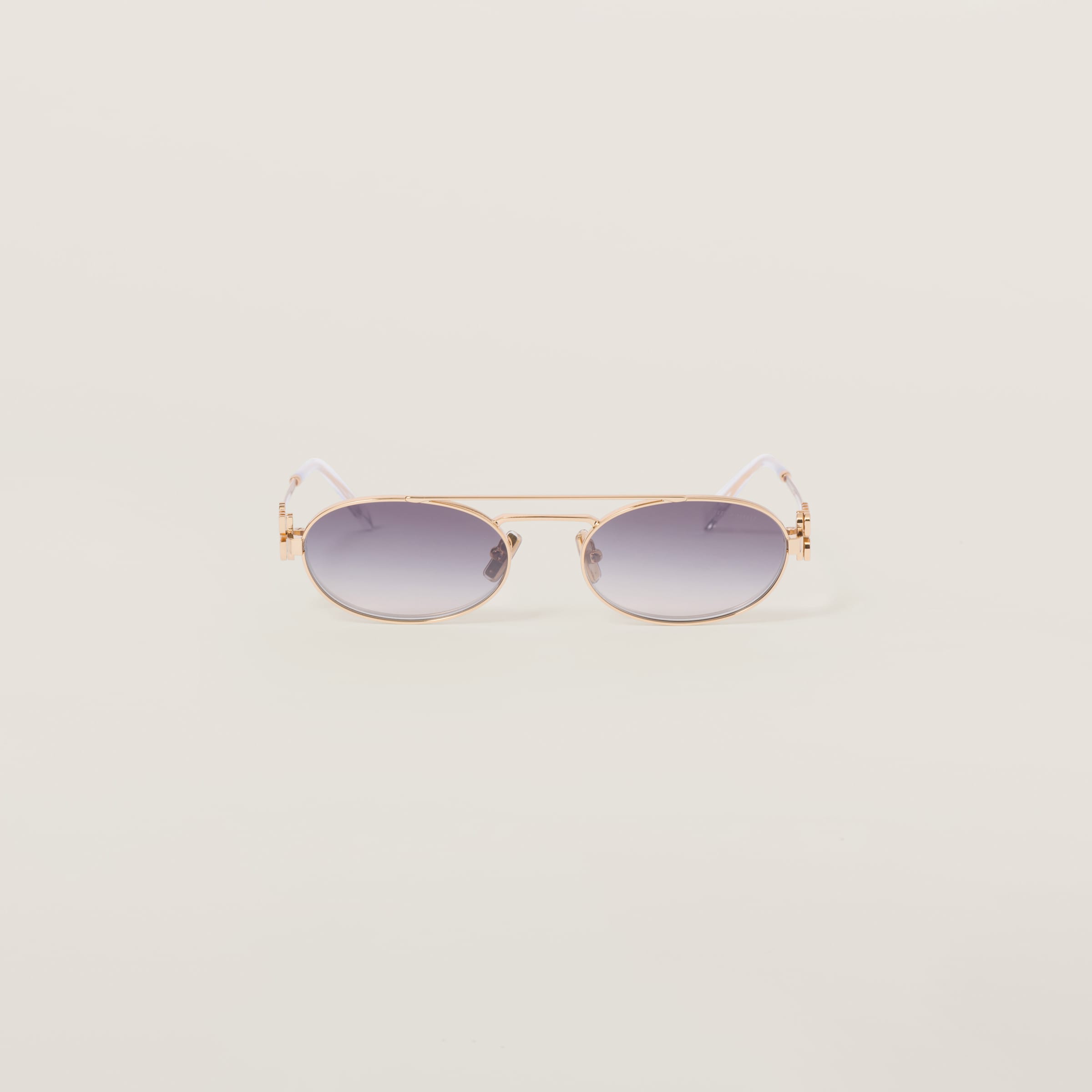 Miu Miu Logo Sunglasses In Gradient Iris Lenses