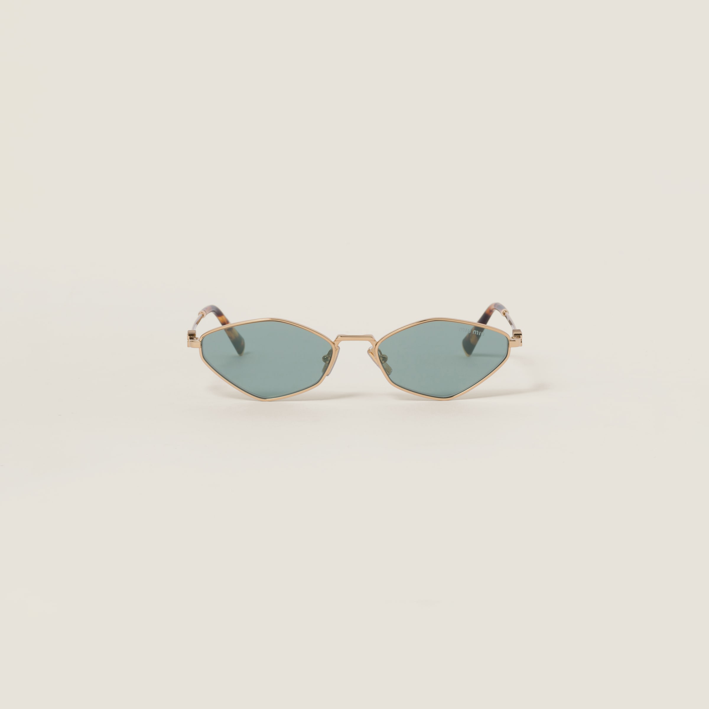 Miumiu Miu Regard Sunglasses In Water Green Lenses