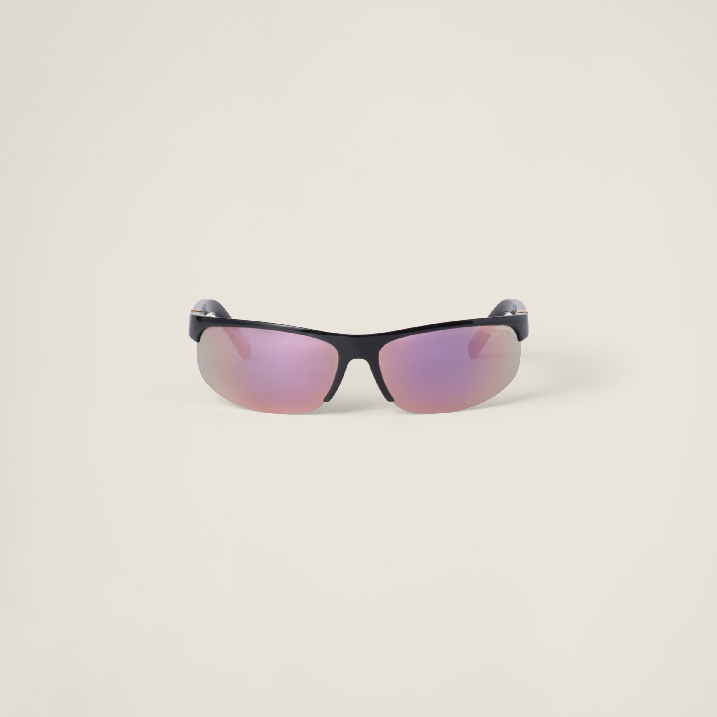 Miu Miu Runway Sunglasses In Mirrored Mauve Lenses