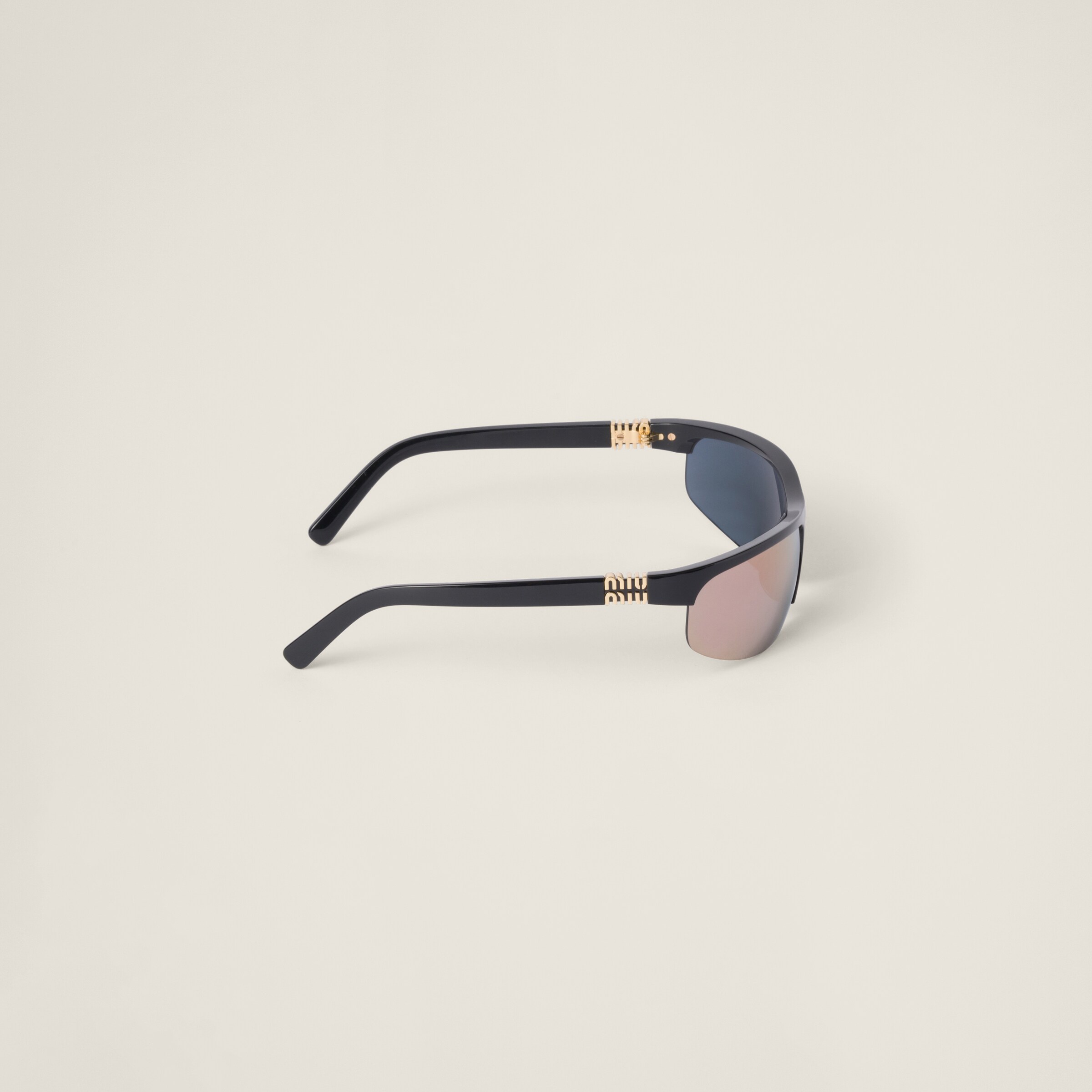 Miu Miu Runway Sunglasses In Mirrored Mauve Lenses