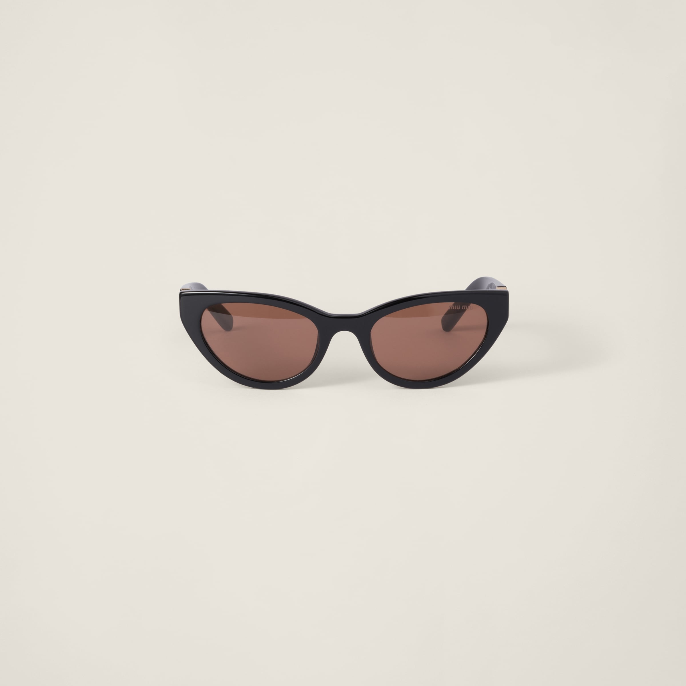 Miu Miu Logo Sunglasses In Black