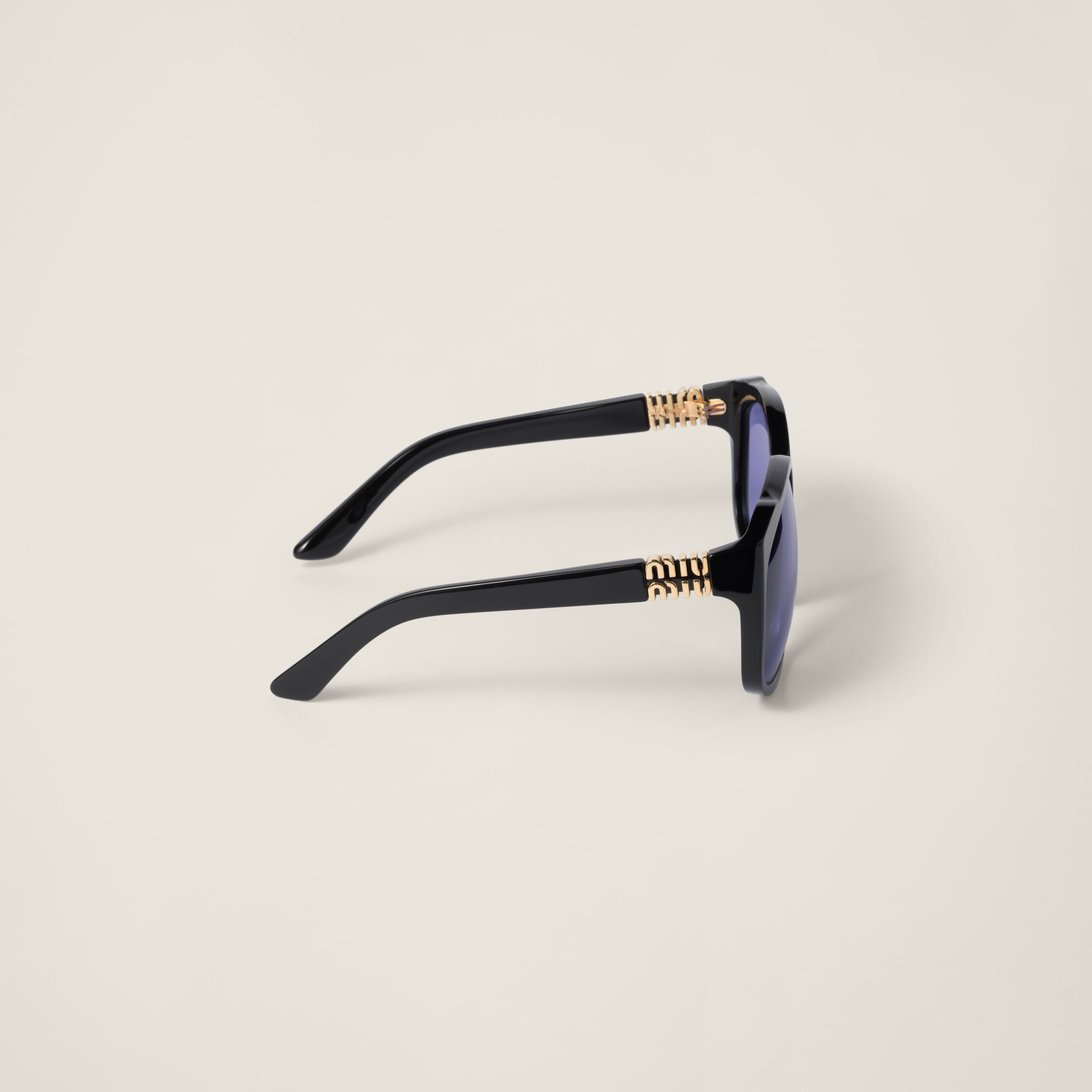 Miu Miu Miu Black Ombre Sunglasses Women In Purple Lenses