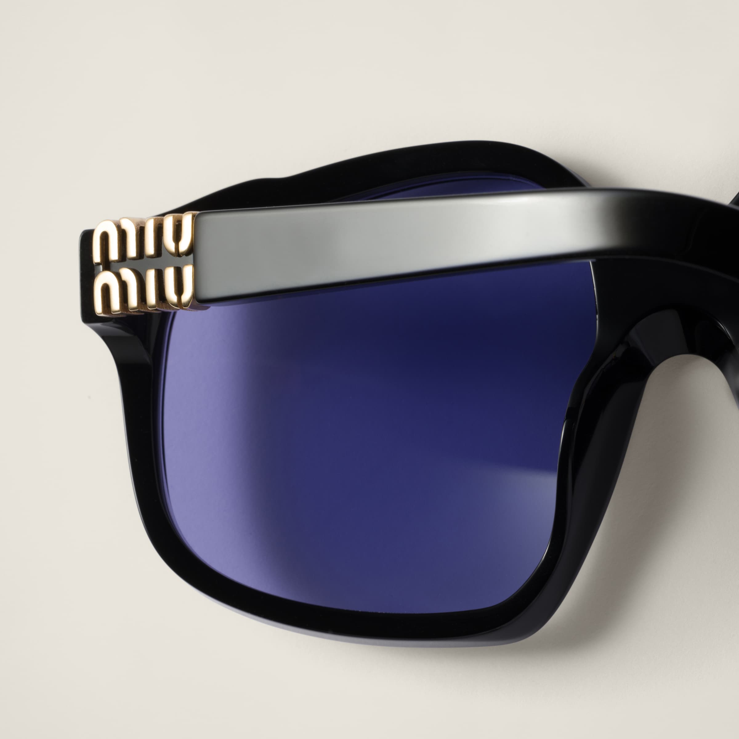 Miu Miu Miu Black Ombre Sunglasses Women In Purple Lenses