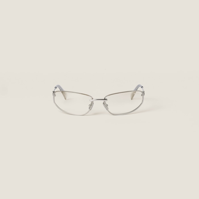 Silver Gradient Transparent Lenses Miu Nocturne Sunglasses