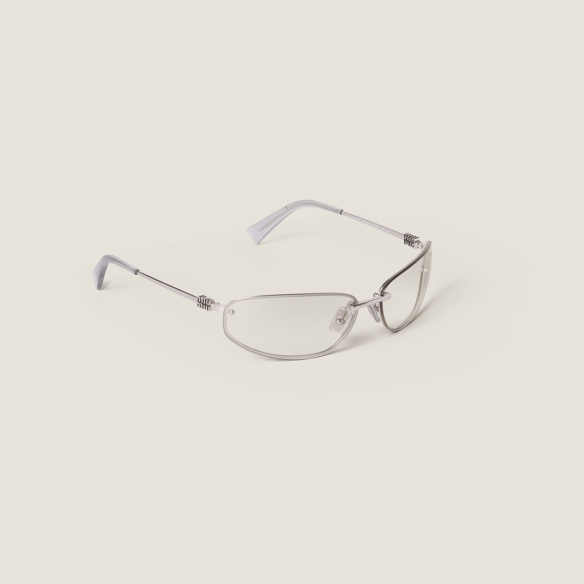 【関税込み】Miu Miu Eyewear シルバー Miu Nocturne サングラス Silver Gradient Transparent Lenses Miu Nocturne Sunglasses