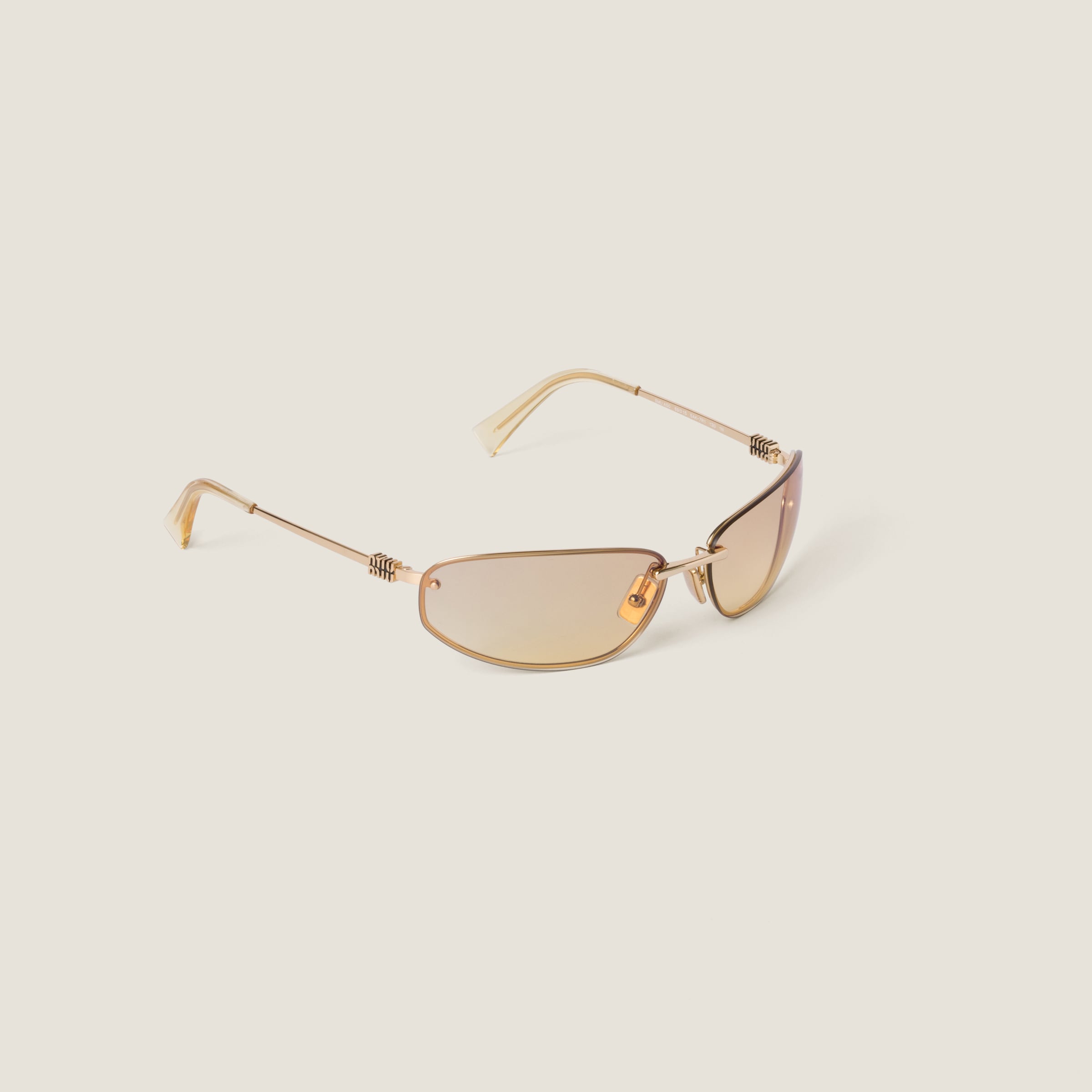 Silver Gradient Yellow Lenses Miu Nocturne Sunglasses | Miu Miu