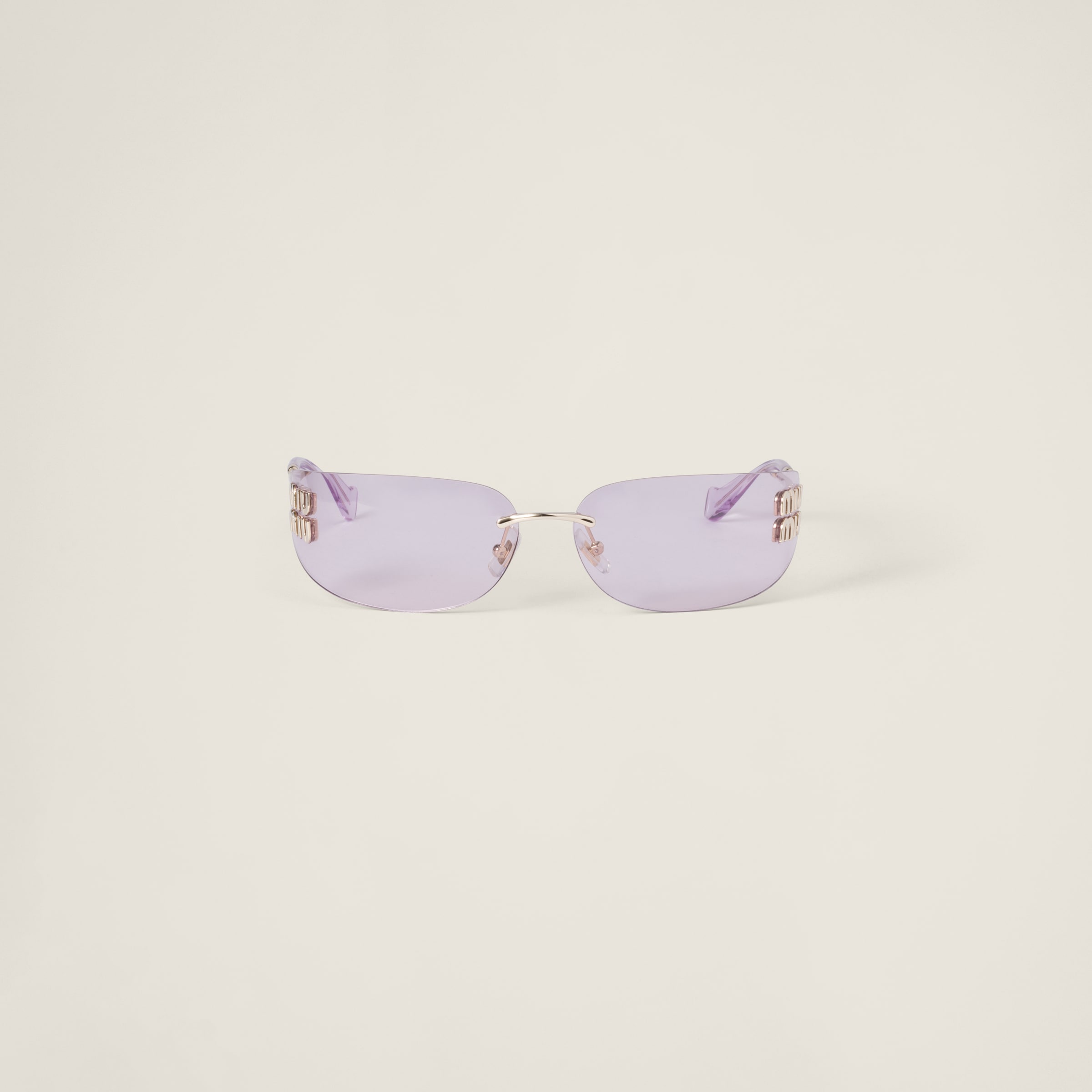 Light Pink Lenses Miu Miu Logo Sunglasses | Miu Miu