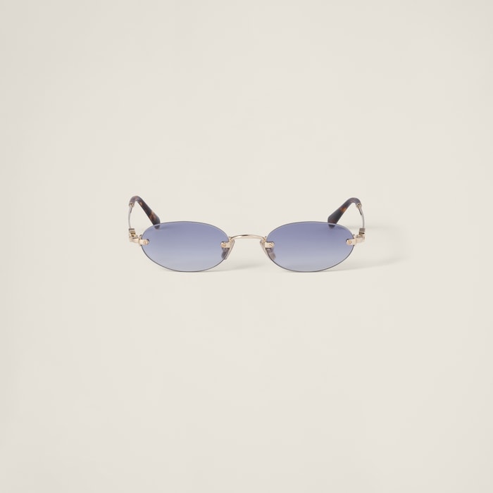 miumiu rimless sunglasses purple