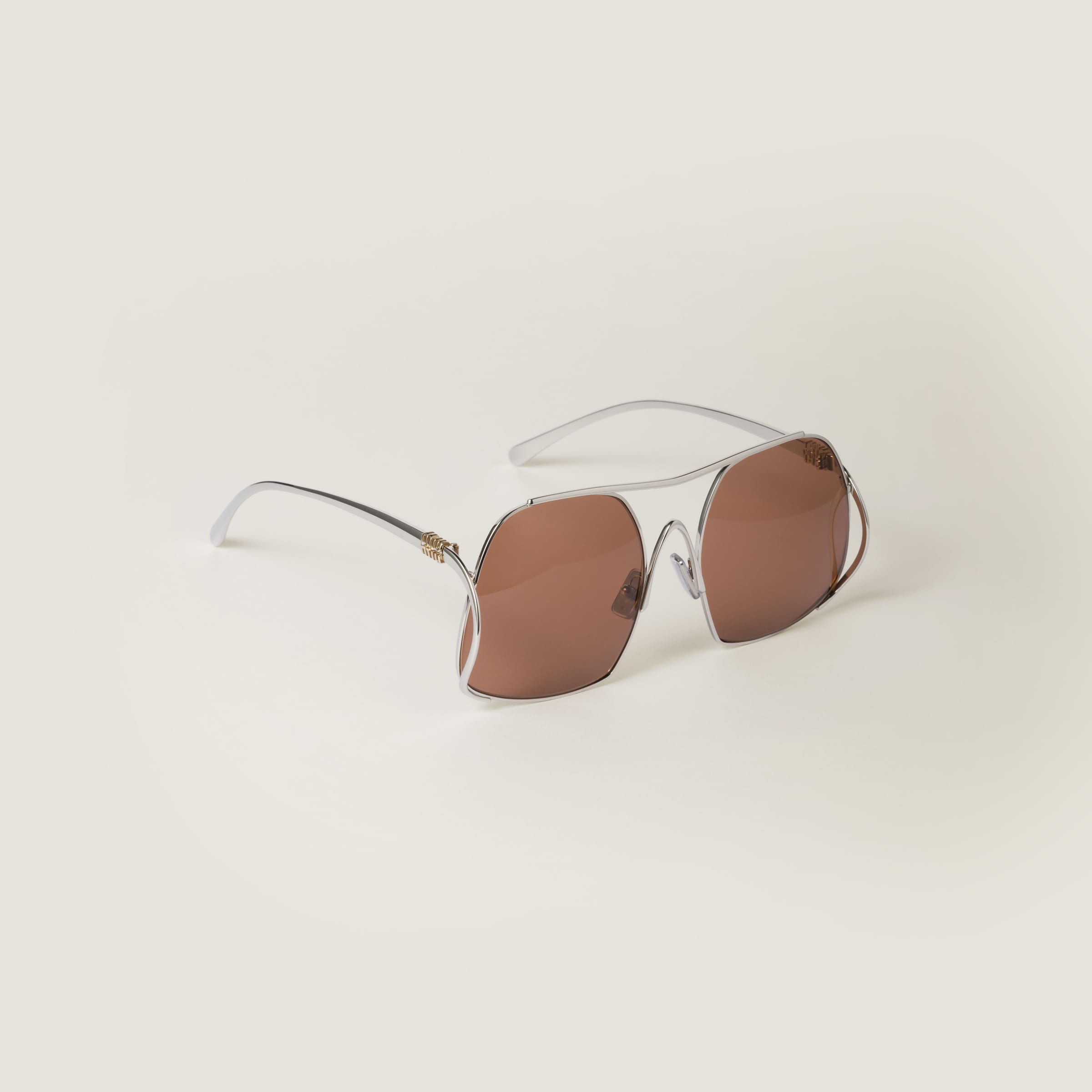 Miu Miu Miu Ombre Sunglasses In Chocolate Brown Lenses