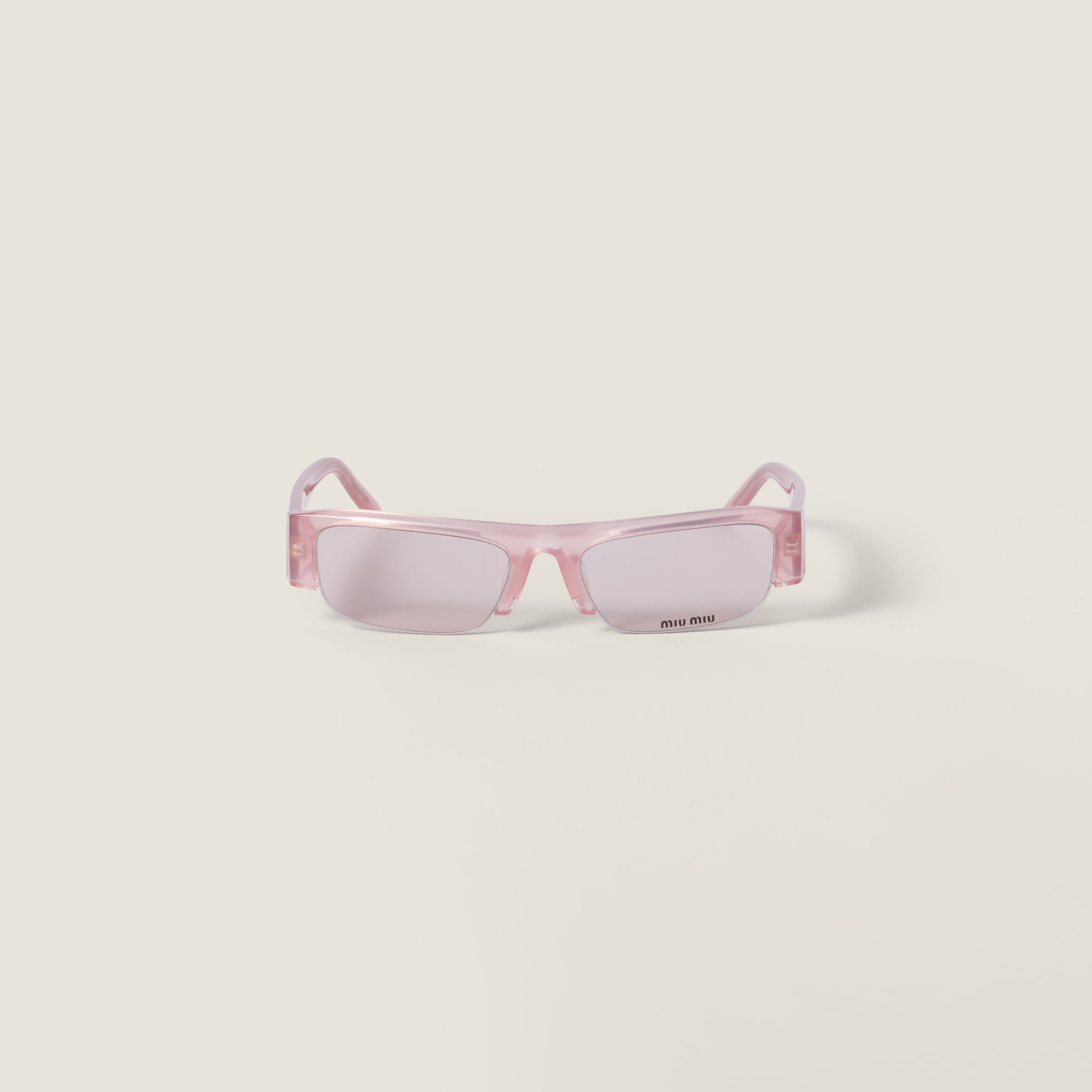 ライトピンクレンズ 夜明けのサングラス | Miu Miu