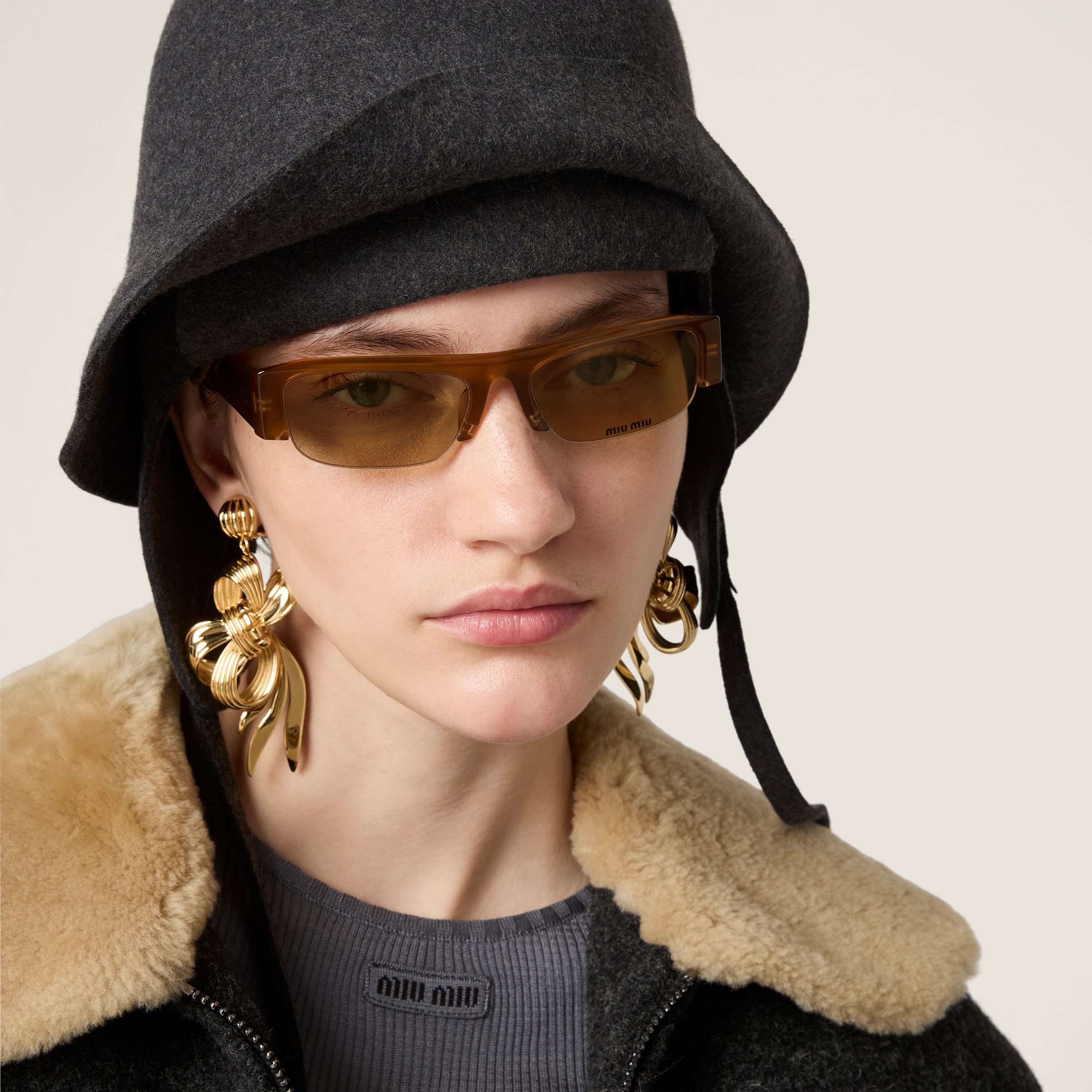 Miu Miu Vedette Sunglasses In Brown
