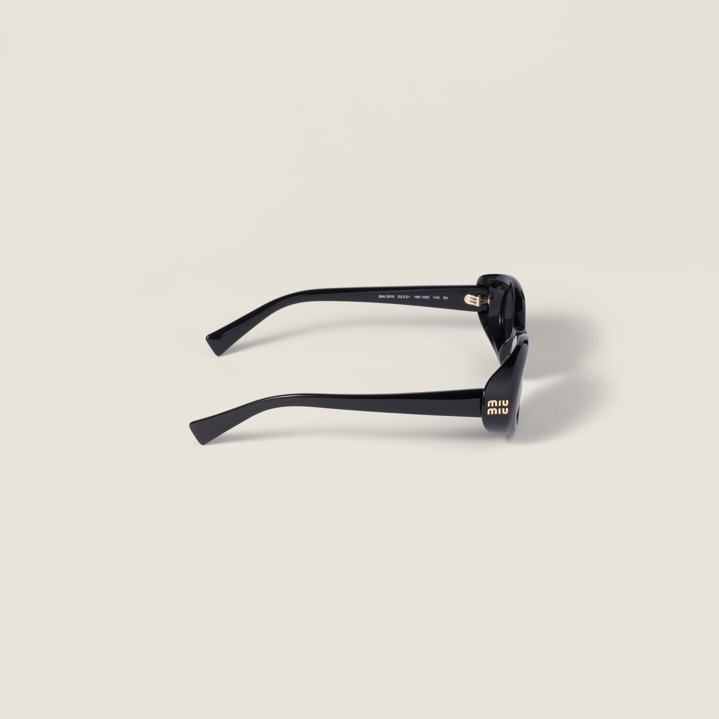 New MIU MIU Sunglasses Black Rectangle Reverie Womens Gray Lens Authentic Slate Gray Lenses Rêverie Sunglasses | Miu Miu - United States main image 3
