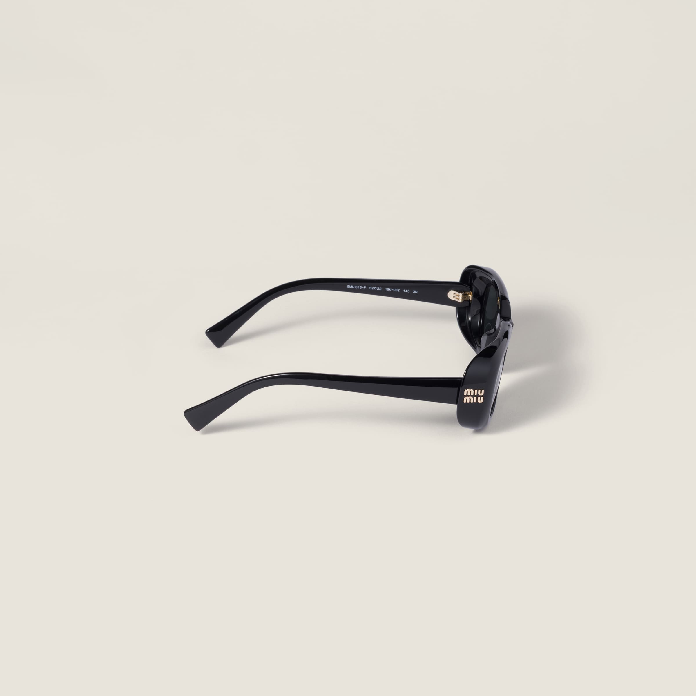 New MIU MIU Sunglasses Black Rectangle Reverie Womens Gray Lens Authentic Slate Gray Lenses Rêverie Sunglasses | Miu Miu - United States main image 3