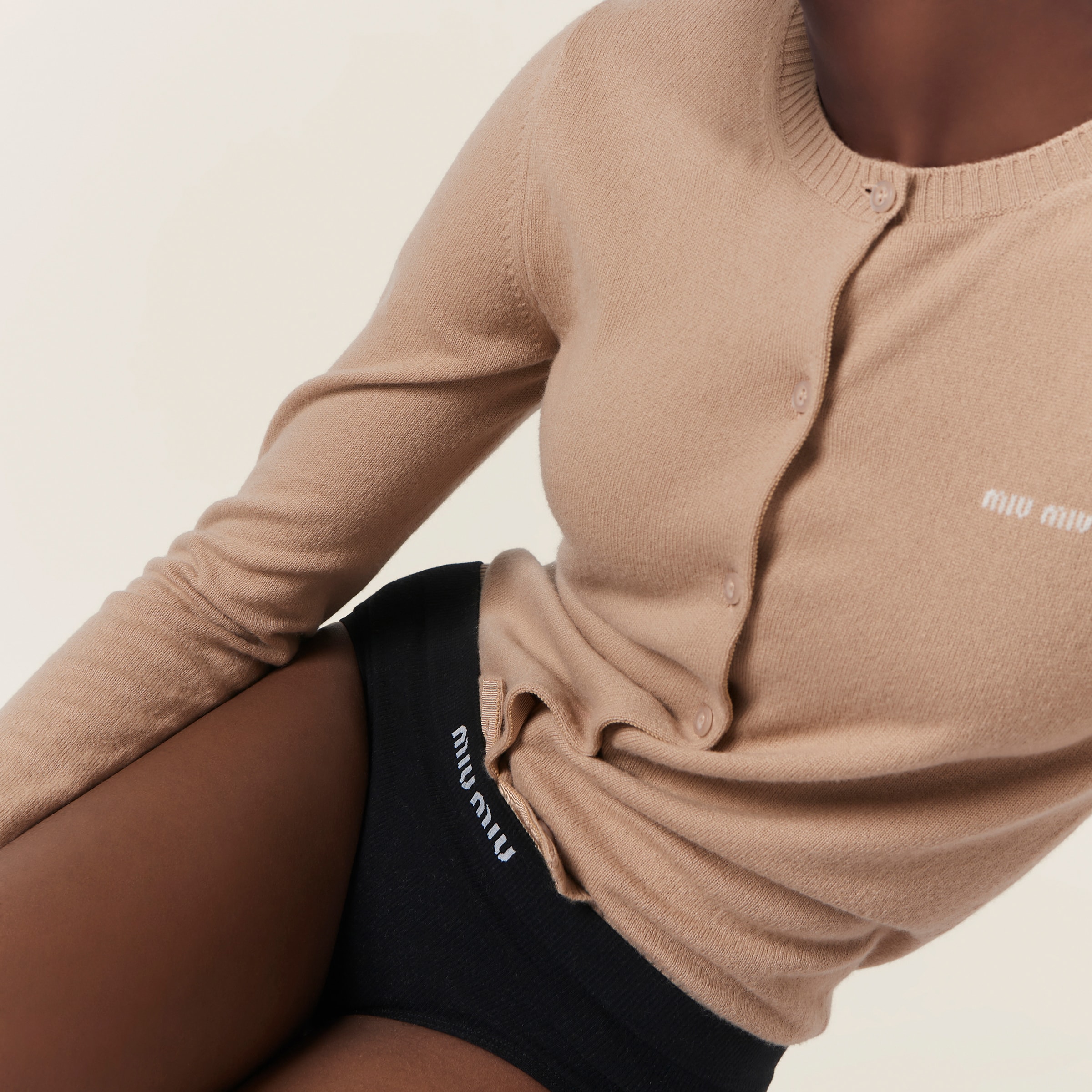 Miu Miu Seamless Panties In Black