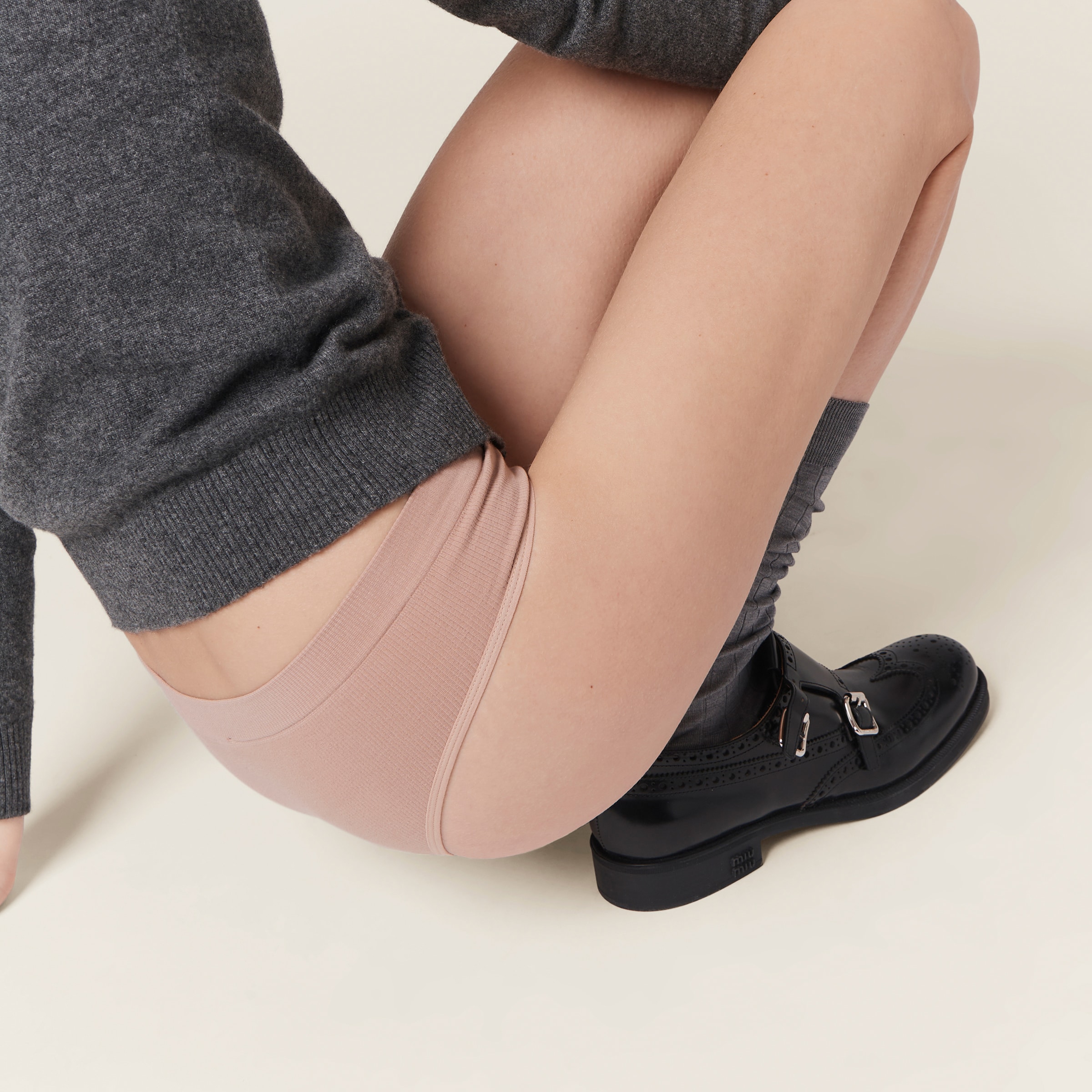 Miu Miu Seamless Panties In Nude Beige