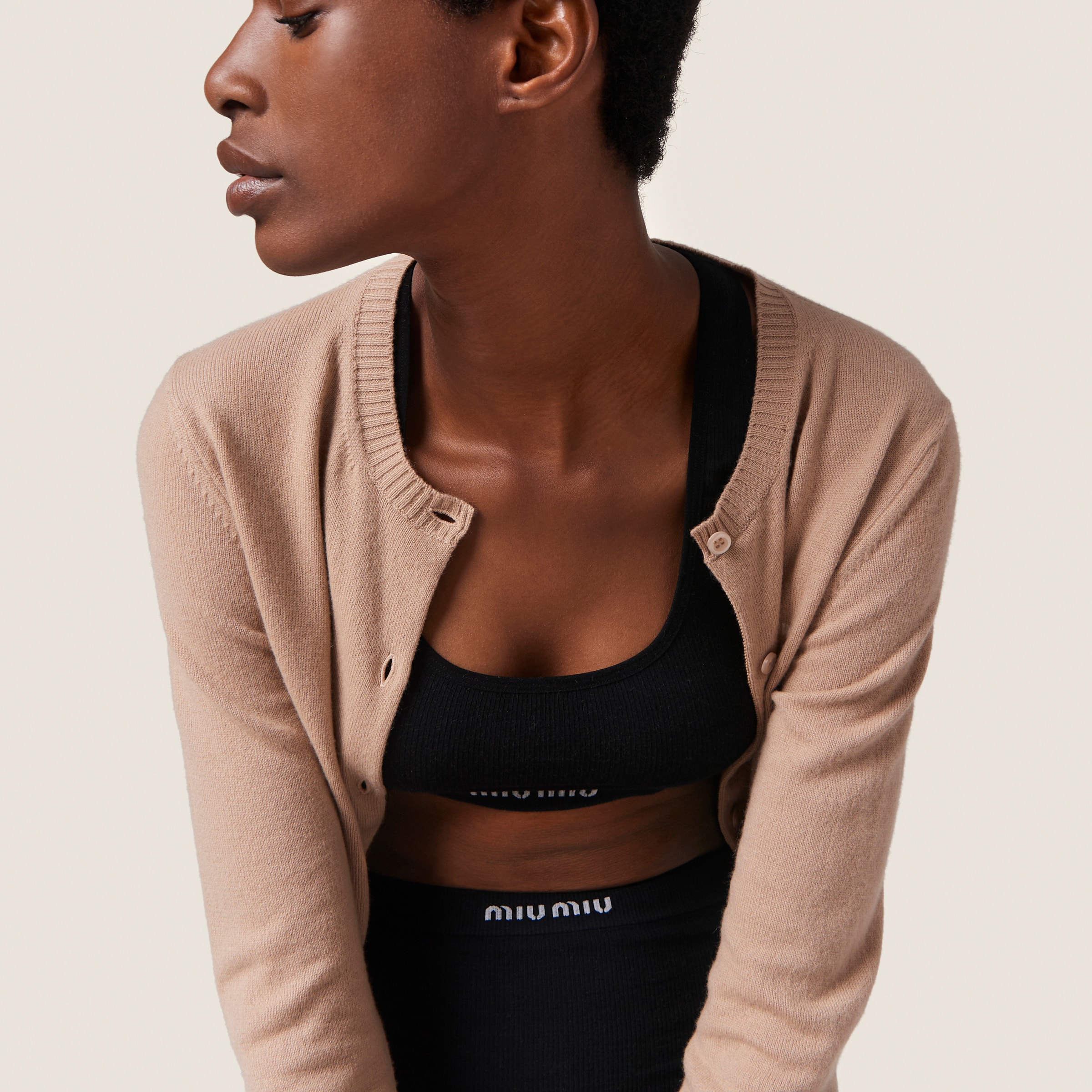 Miu Miu Seamless Boxer Shorts In Black
