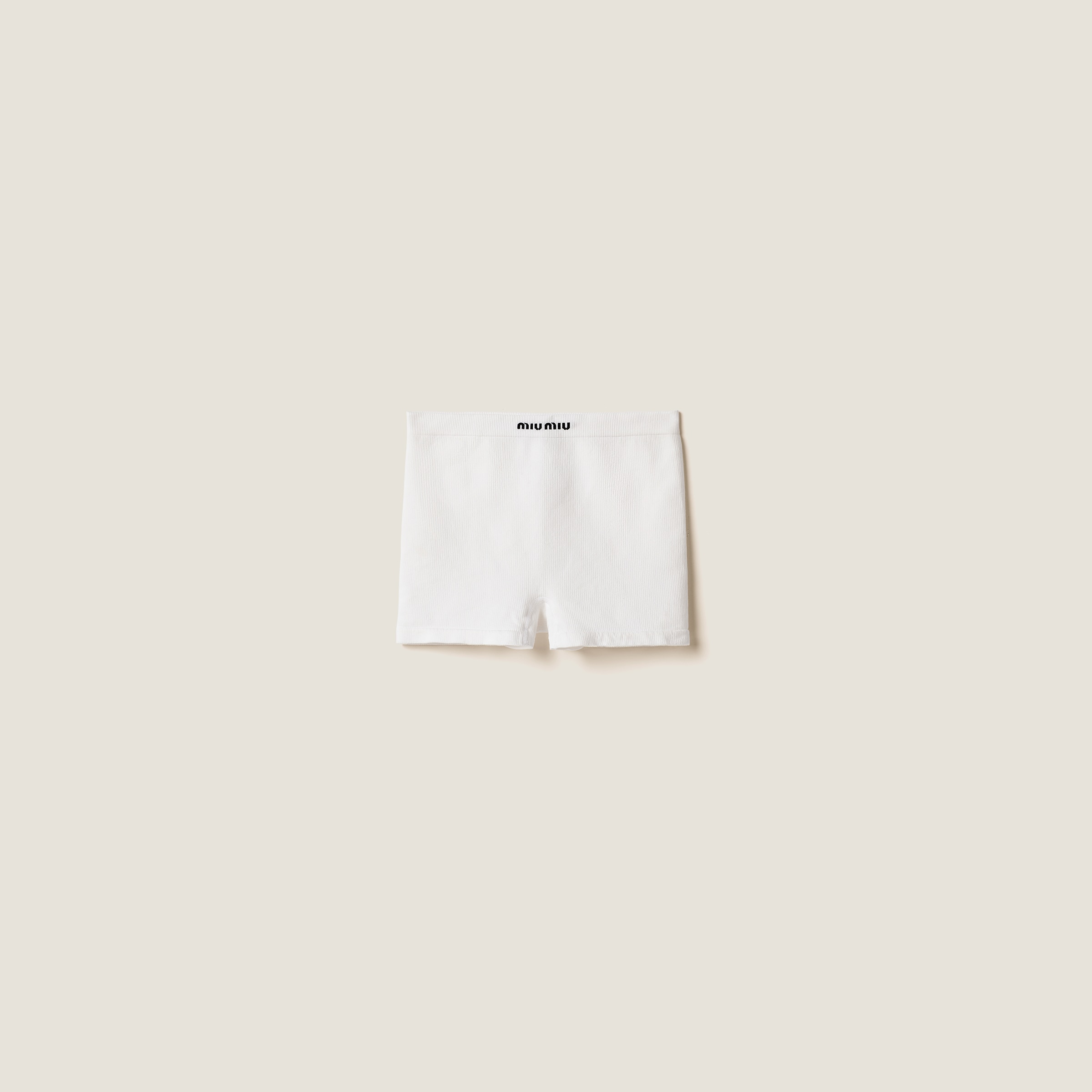 Miumiu Seamless Boxer Shorts In White