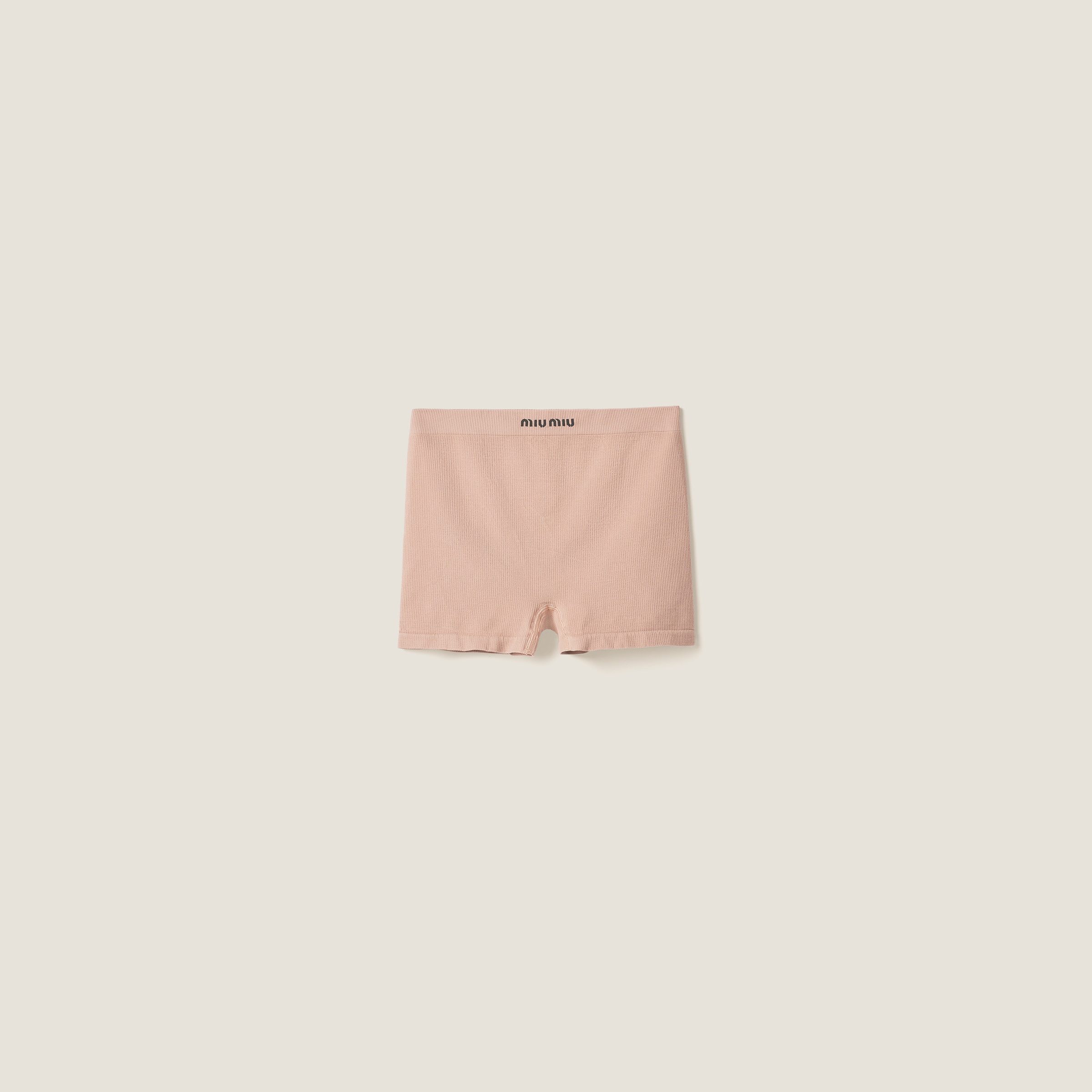 Miumiu Seamless Boxer Shorts In Nude Beige