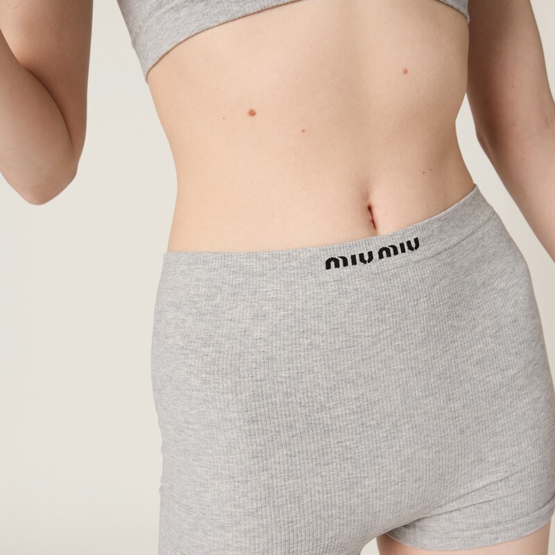 Boxer en maille chinée sans coutures