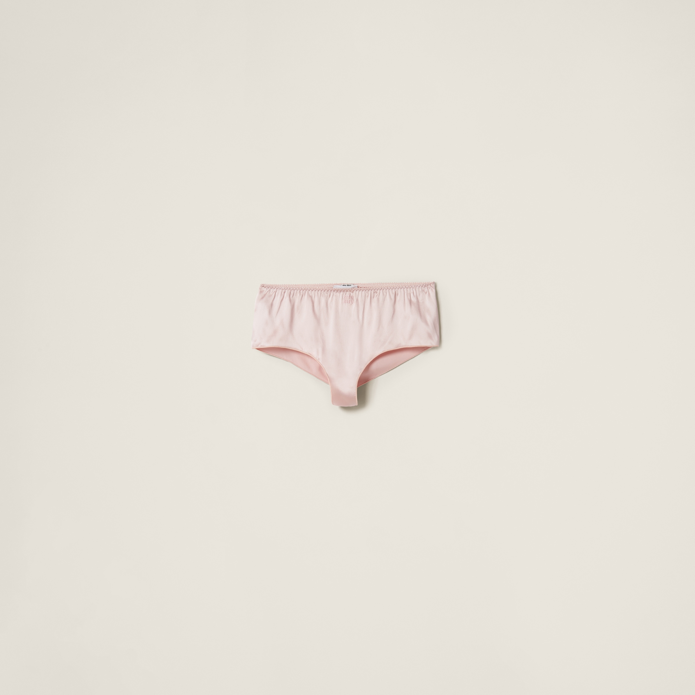 Miu Miu Satin Trousery In Opal