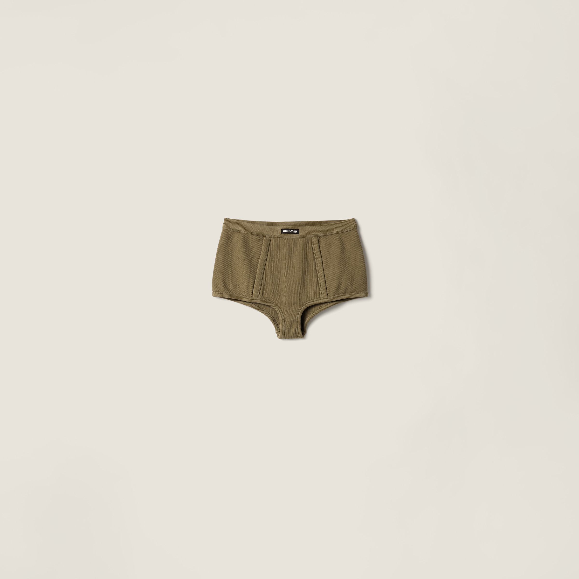 Garment-dyed ribbed boxer shorts