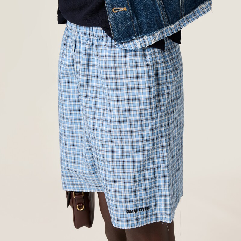 Boxer en popeline à carreaux