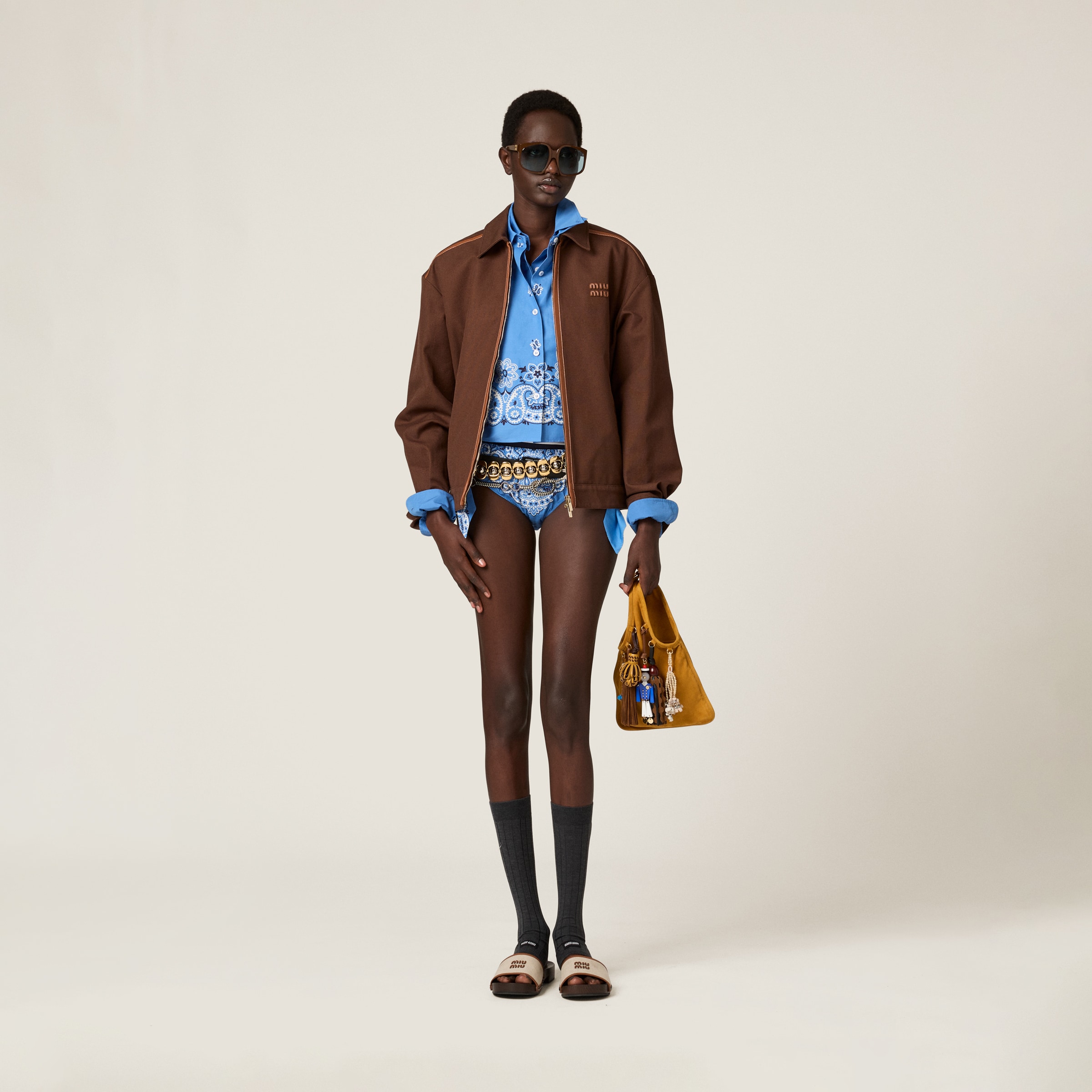 Miu Miu Printed Poplin Briefs